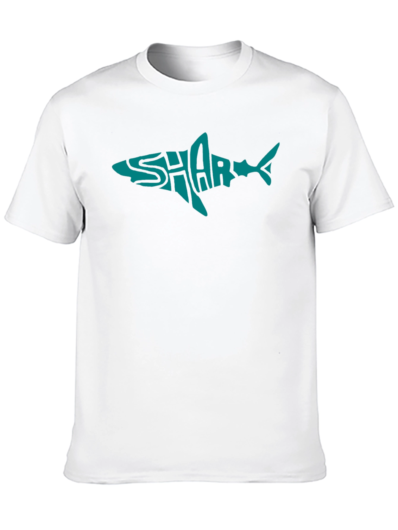 Shark Text Graphic Black T-Shirt