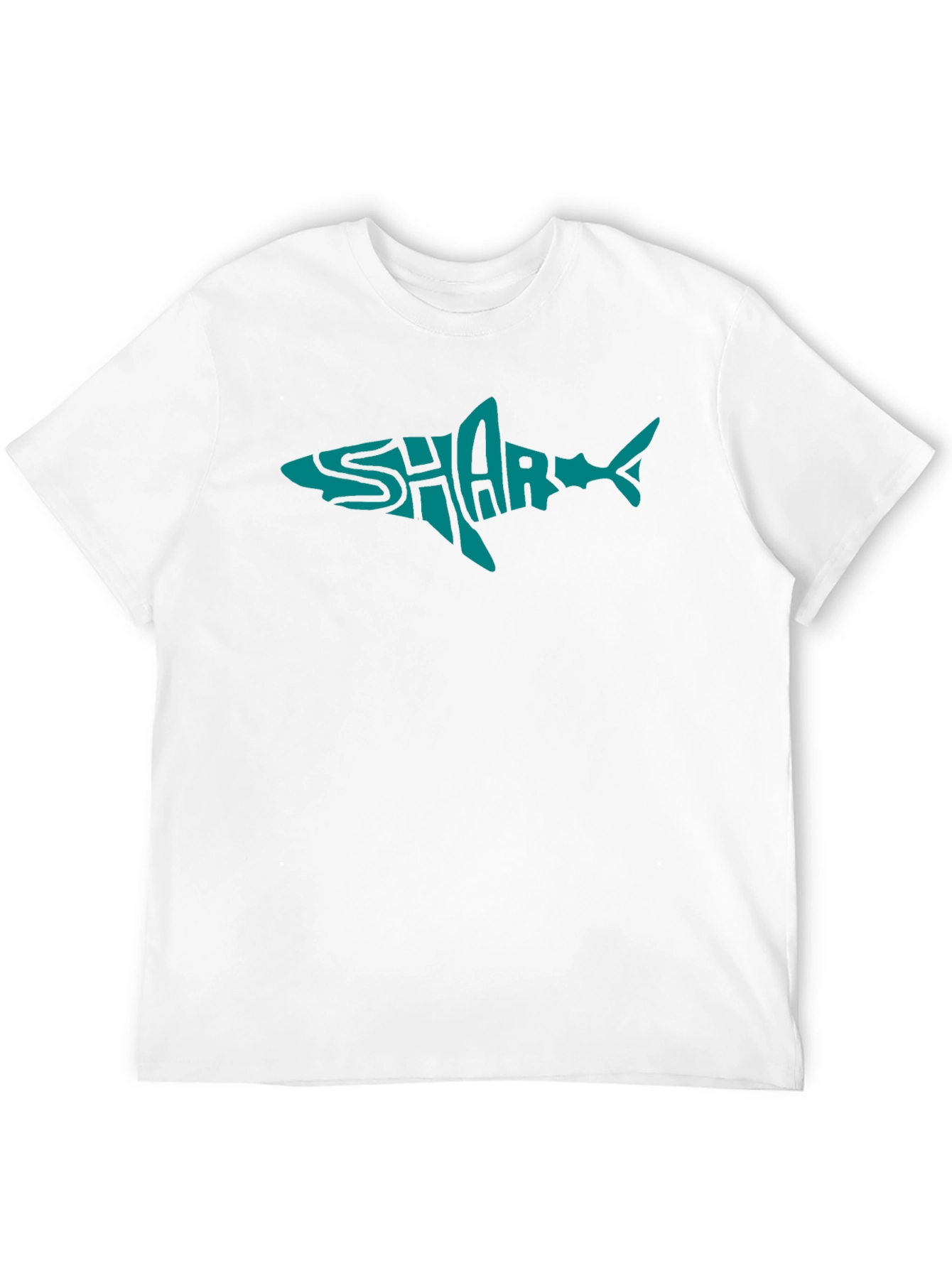 Shark Text Graphic Black T-Shirt