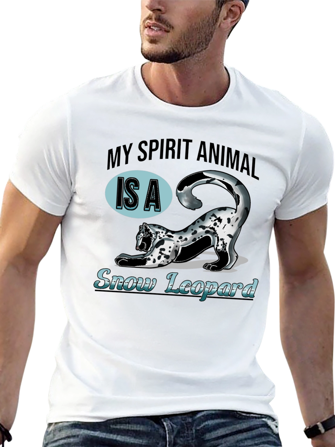 My Spirit Animal Is A Snow Leopard T-Shirt