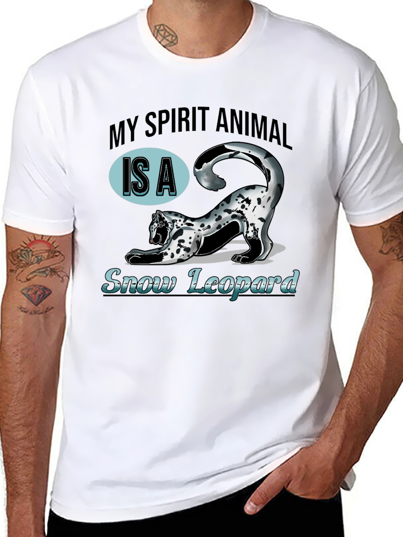 My Spirit Animal Is A Snow Leopard T-Shirt