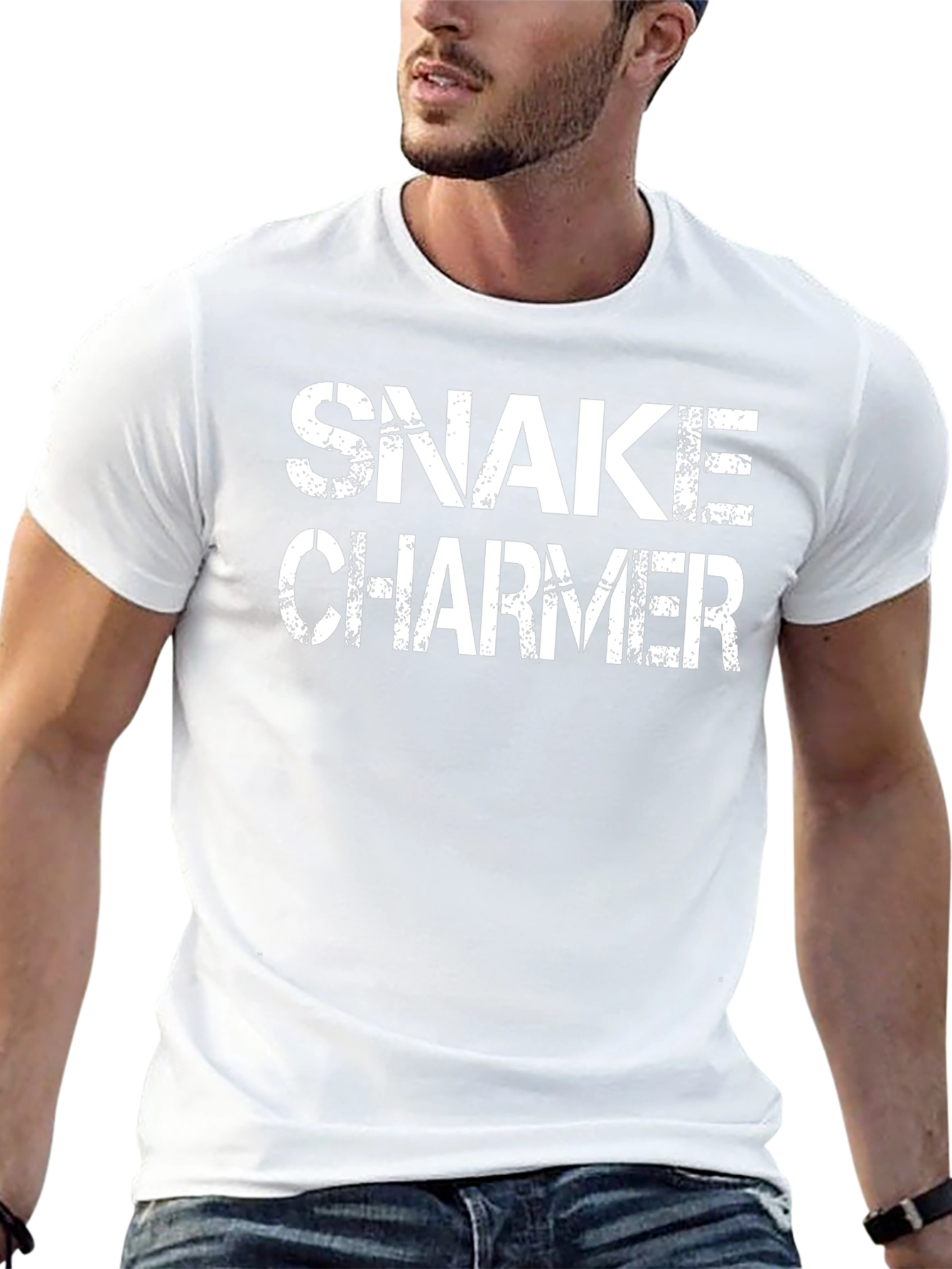Snake Charmer Graphic Tee - Mens Novelty T-Shirt
