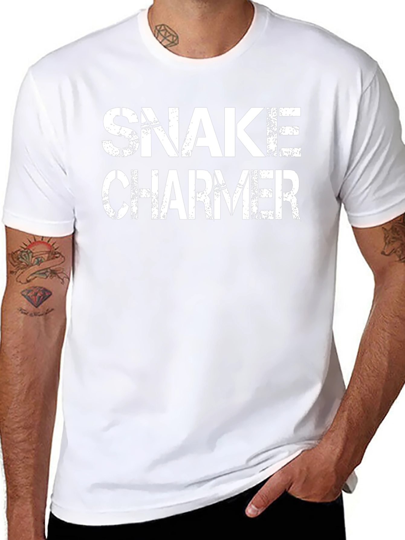 Snake Charmer Graphic Tee - Mens Novelty T-Shirt