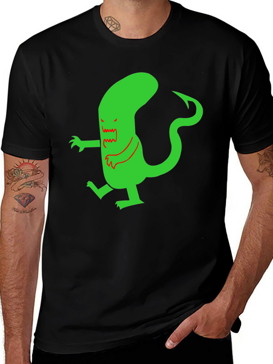 Funky Monster Graphic Tee - Mens Black T-Shirt