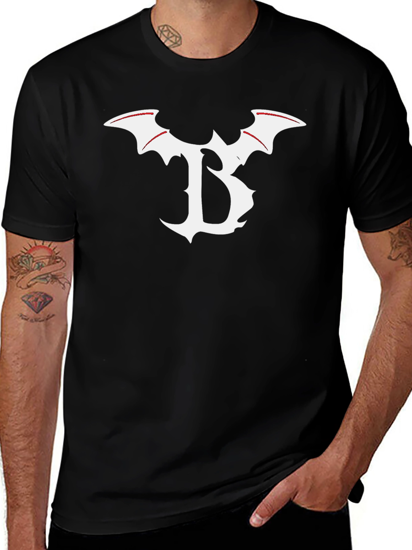 Bat Wing Letter B T-Shirt