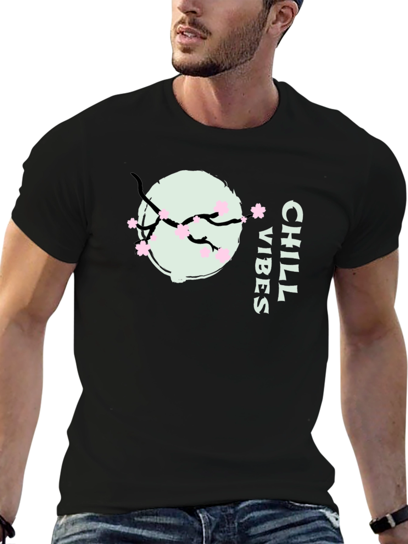 Chill Vibes Sakura T-Shirt - Relaxed Style