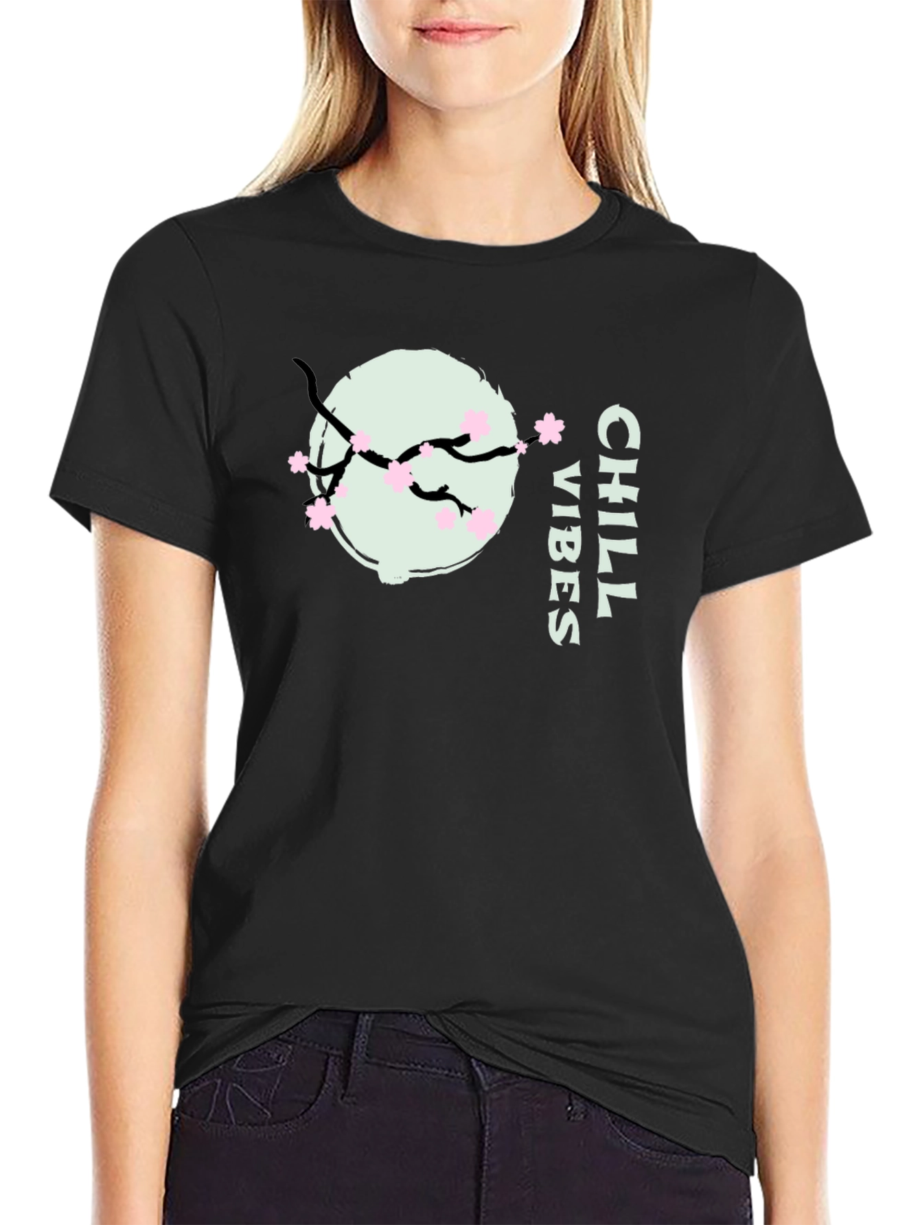 Chill Vibes Sakura T-Shirt - Relaxed Style