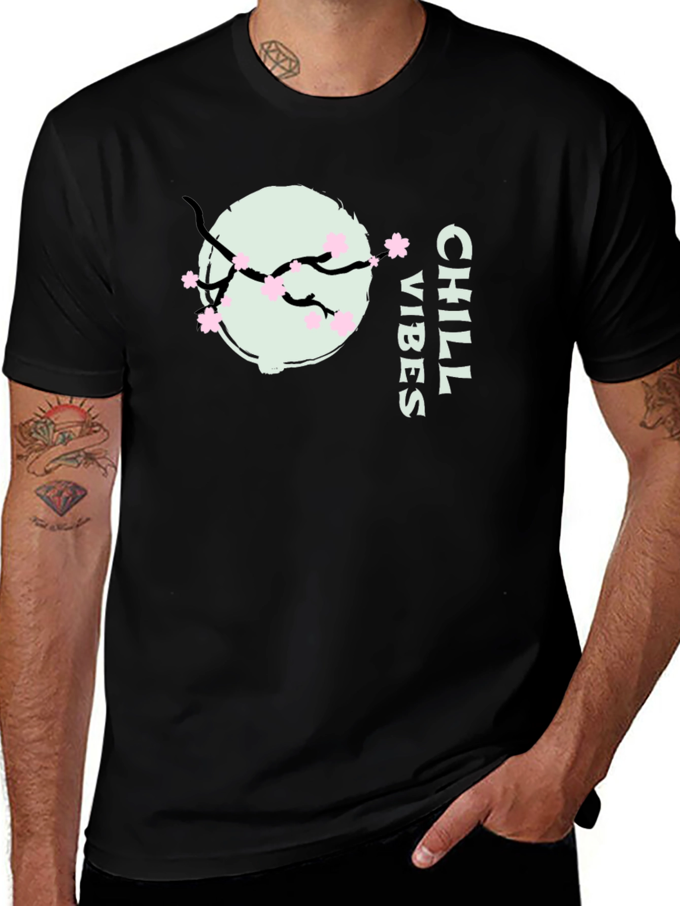Chill Vibes Sakura T-Shirt - Relaxed Style