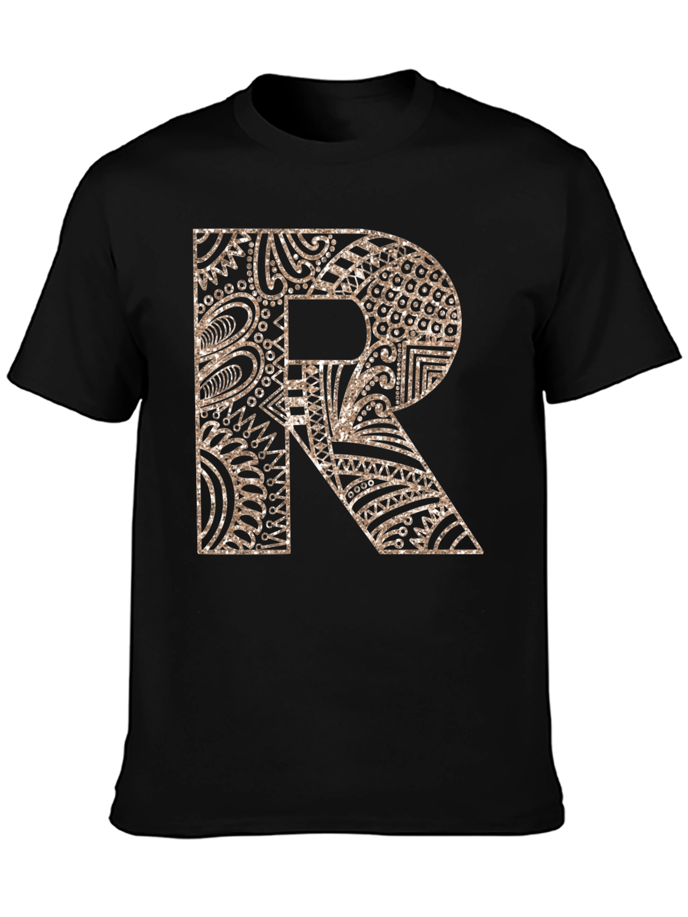 Letter R Patterned Graphic Tee