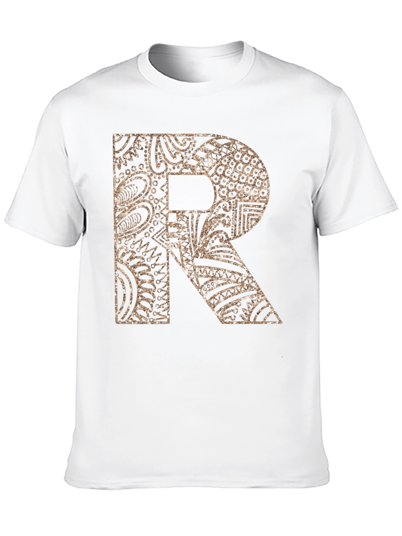 Letter R Patterned Graphic Tee