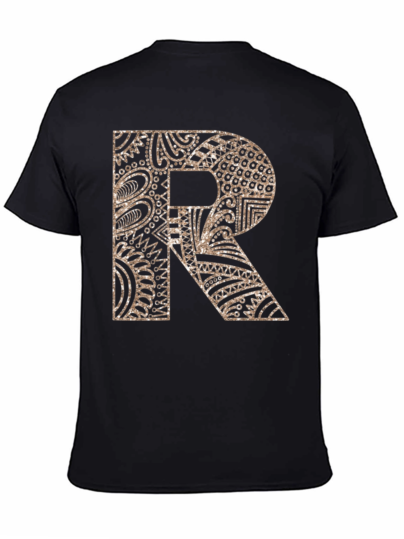 Letter R Patterned Graphic Tee