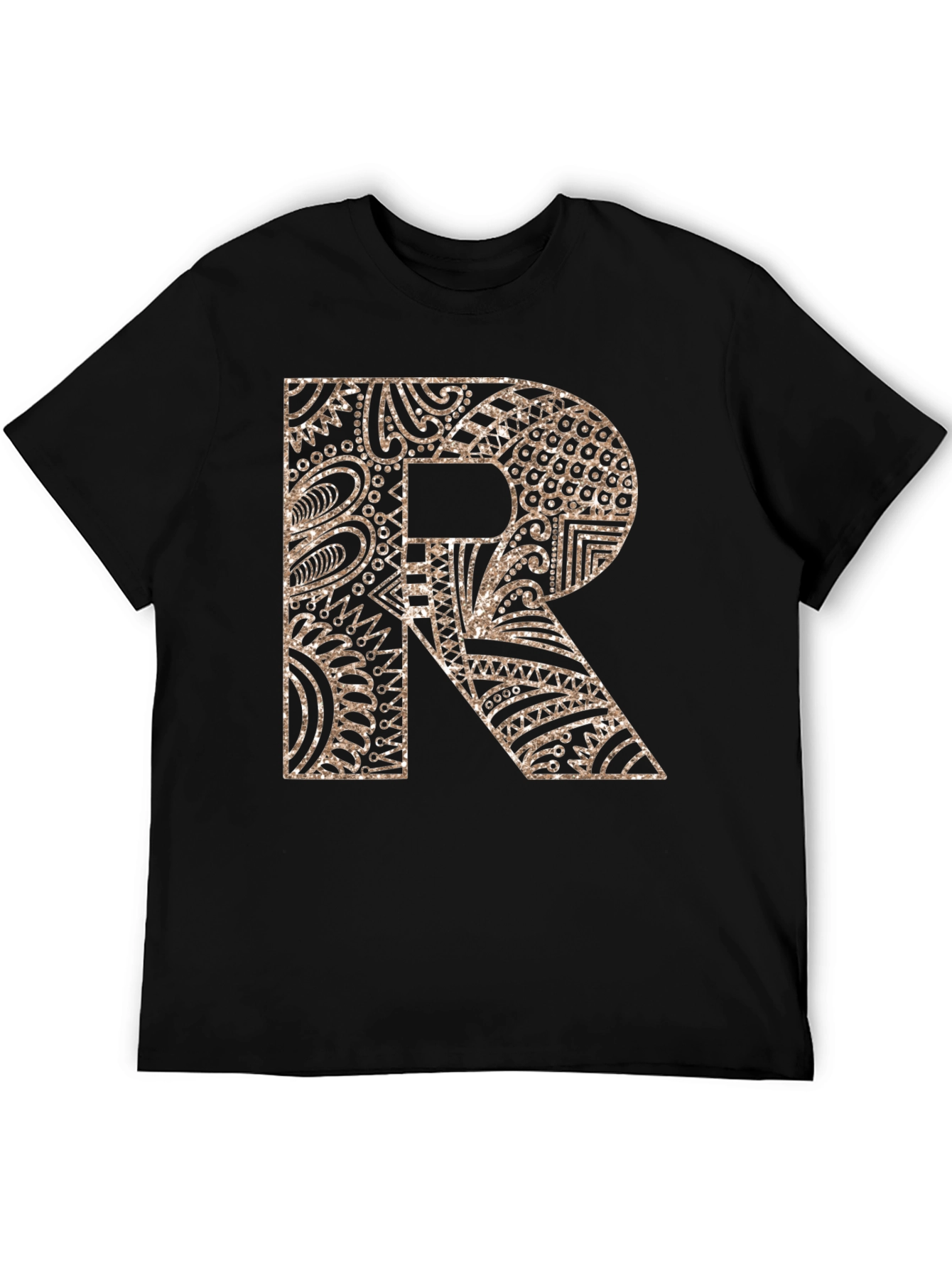 Letter R Patterned Graphic Tee