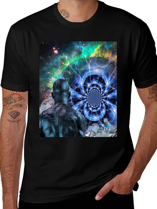Mind Bender T-Shirt: Cosmic Circuit Man Design