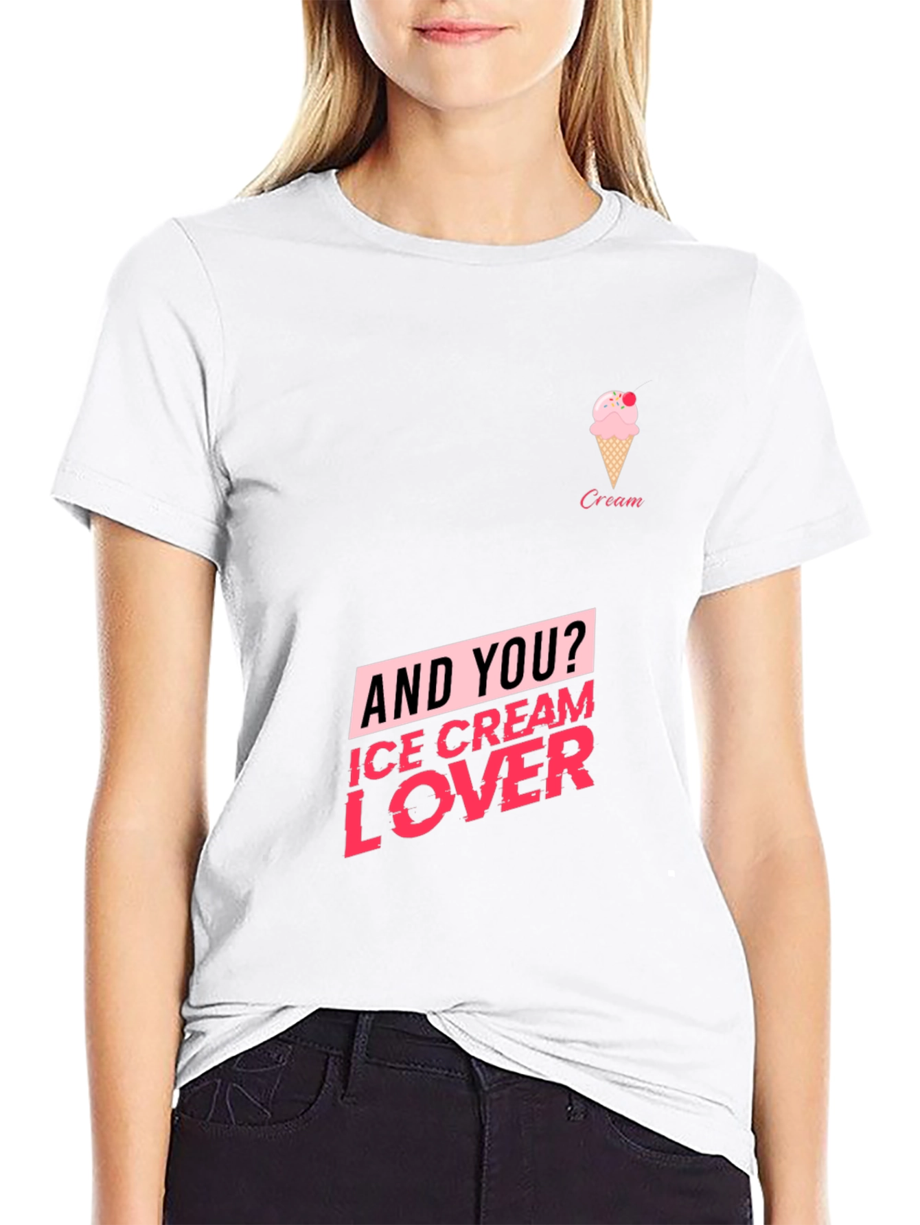 Ice Cream Lover Black T-Shirt