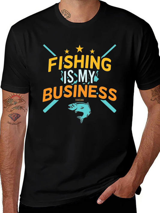 Fishing Is My Business Graphic T-Shirt