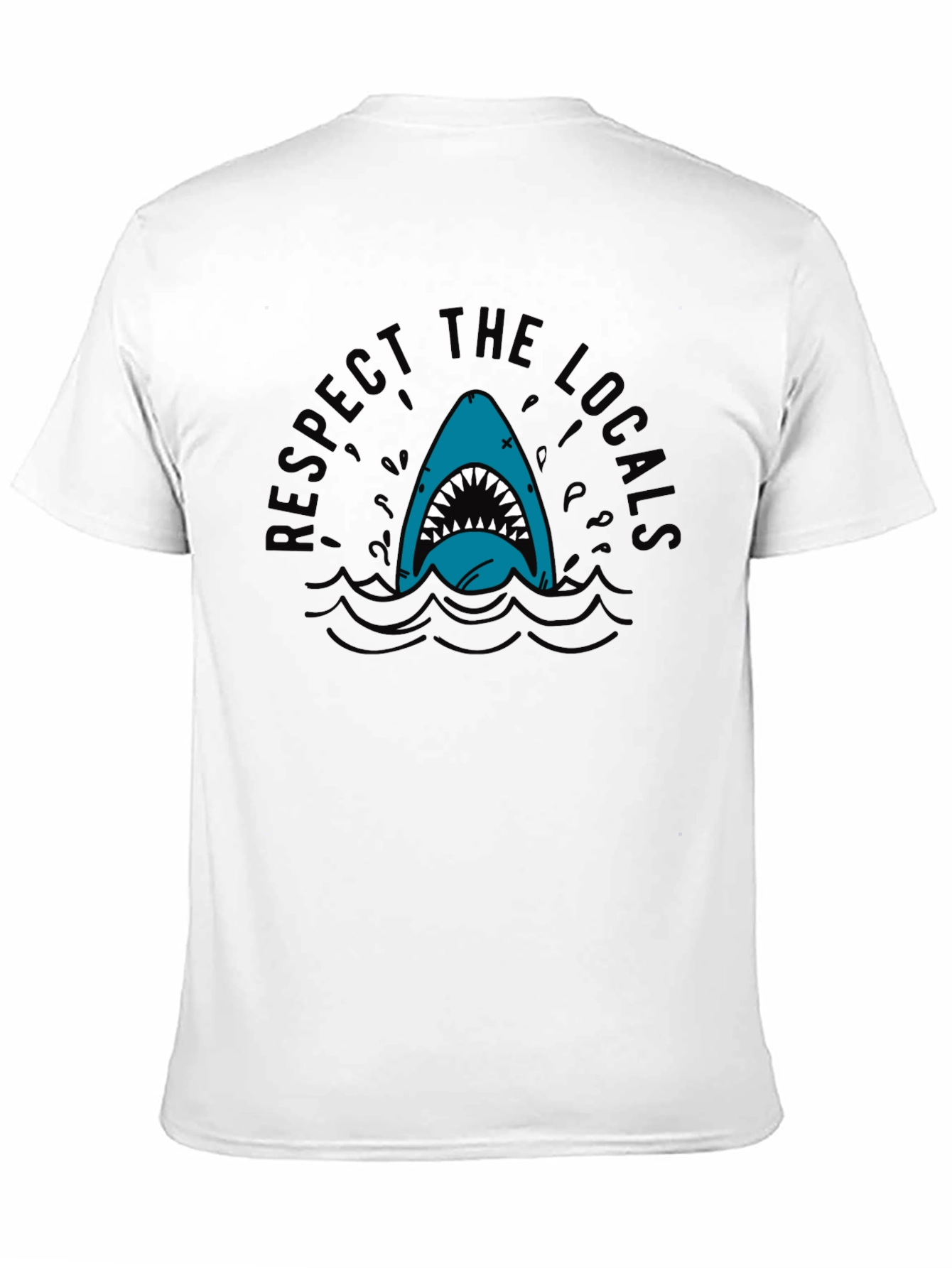 Respect the Locals Shark T-Shirt - Black