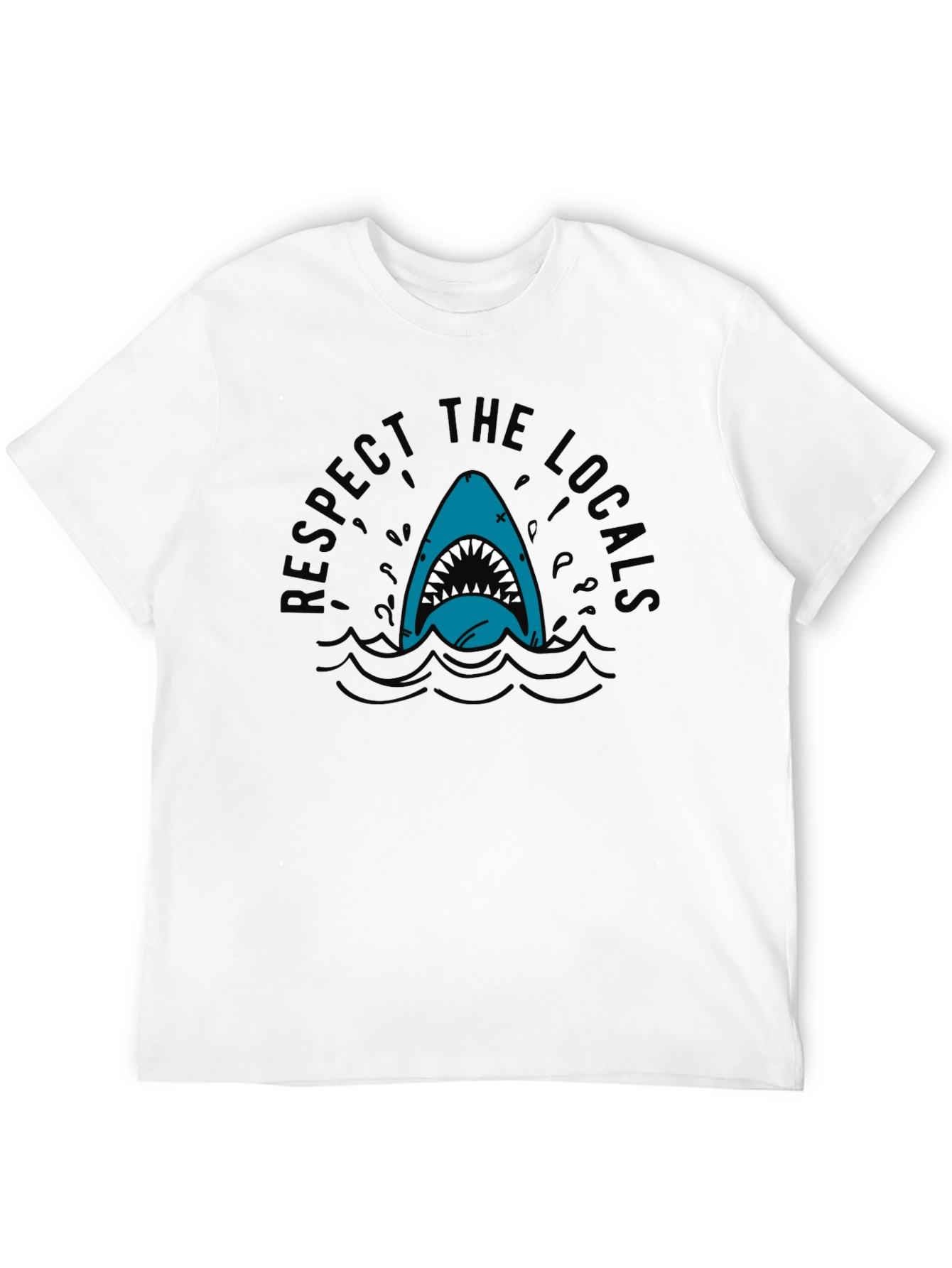 Respect the Locals Shark T-Shirt - Black