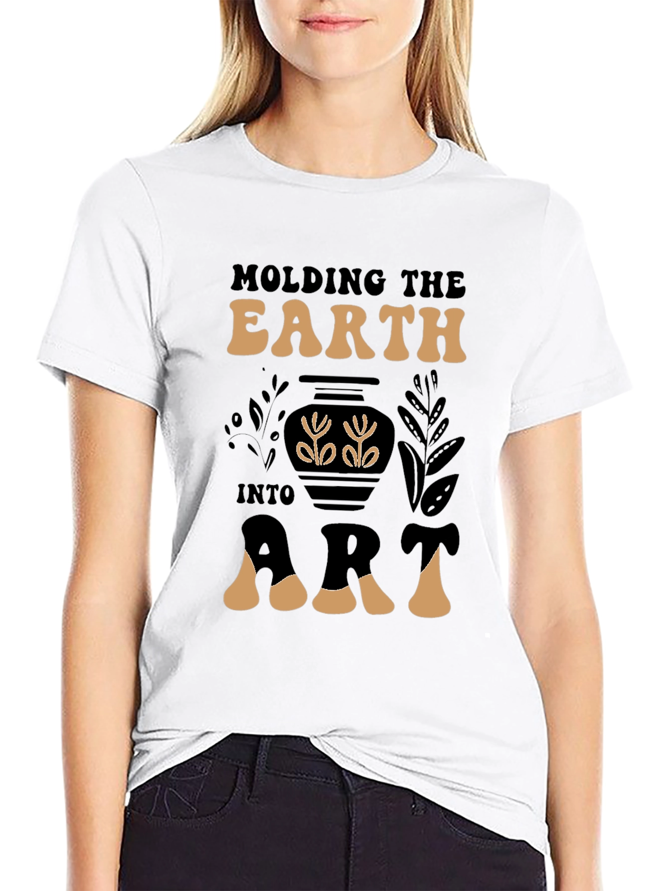 Molding the Earth Art T-Shirt Pottery Design