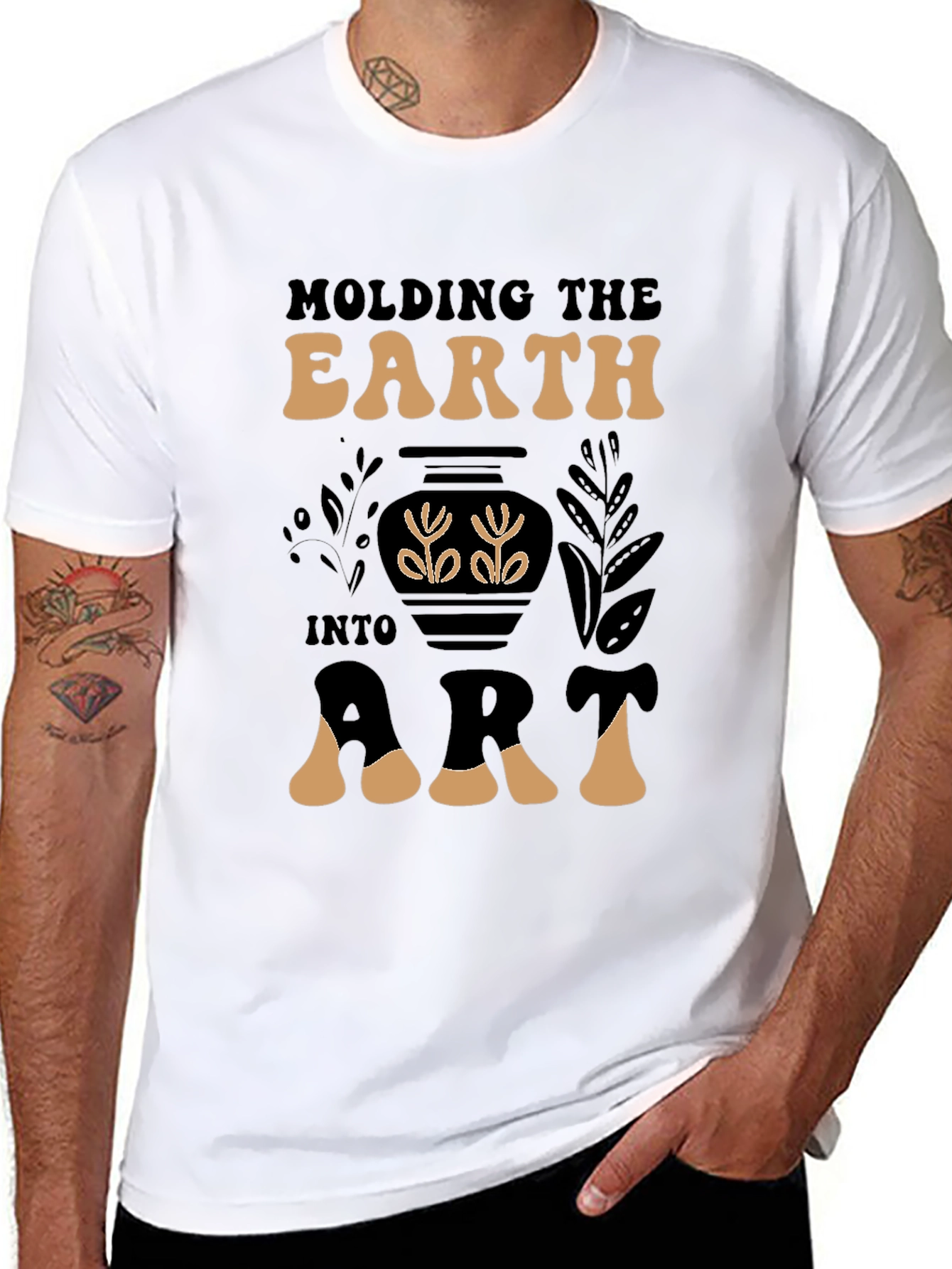 Molding the Earth Art T-Shirt Pottery Design