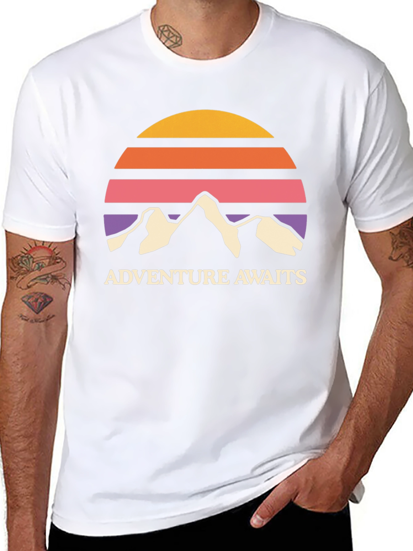 Adventure Awaits Retro Mountain T-Shirt