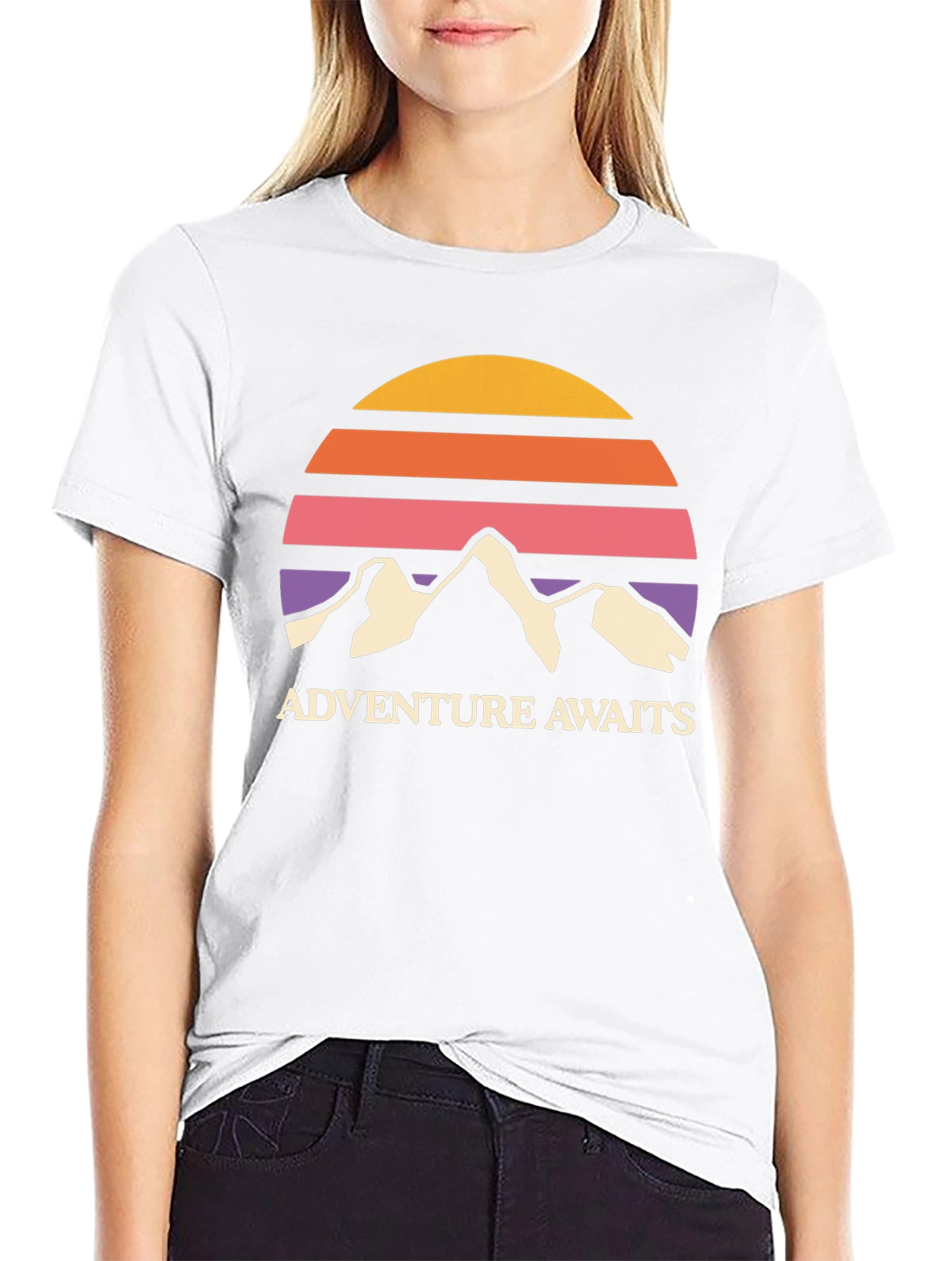 Adventure Awaits Retro Mountain T-Shirt