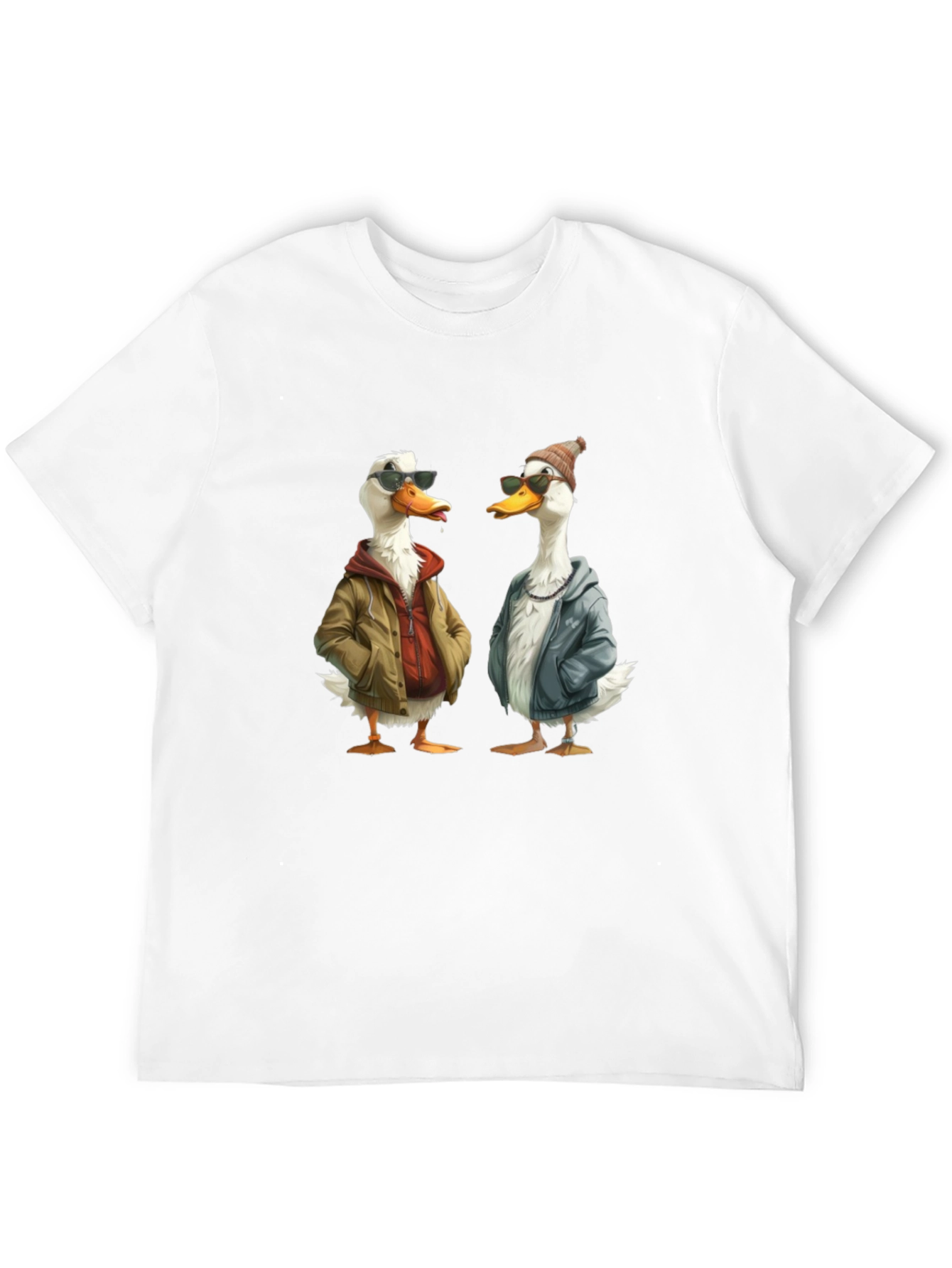 Cool Ducks Graphic T-Shirt - Black Crew Neck Tee