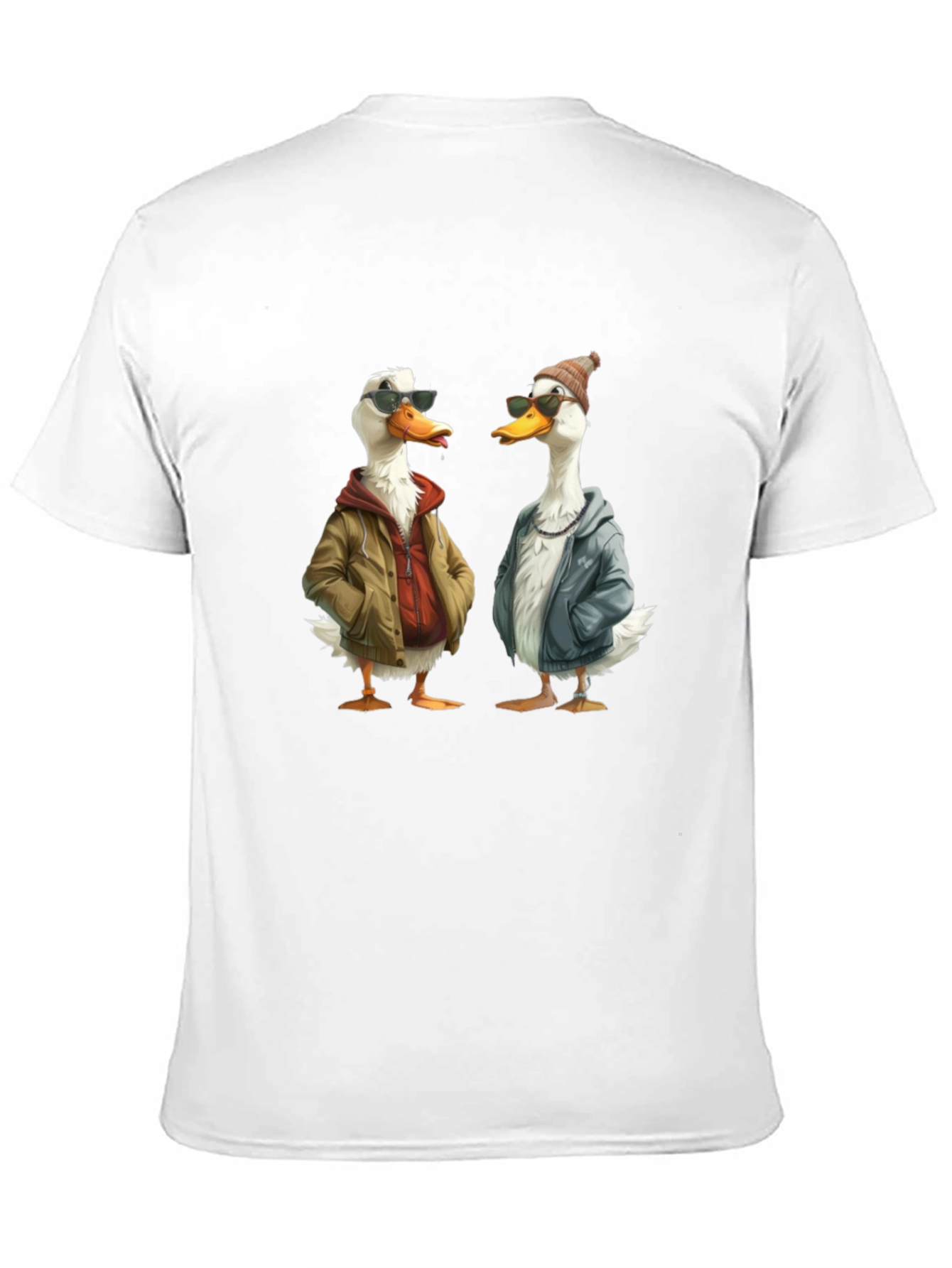 Cool Ducks Graphic T-Shirt - Black Crew Neck Tee