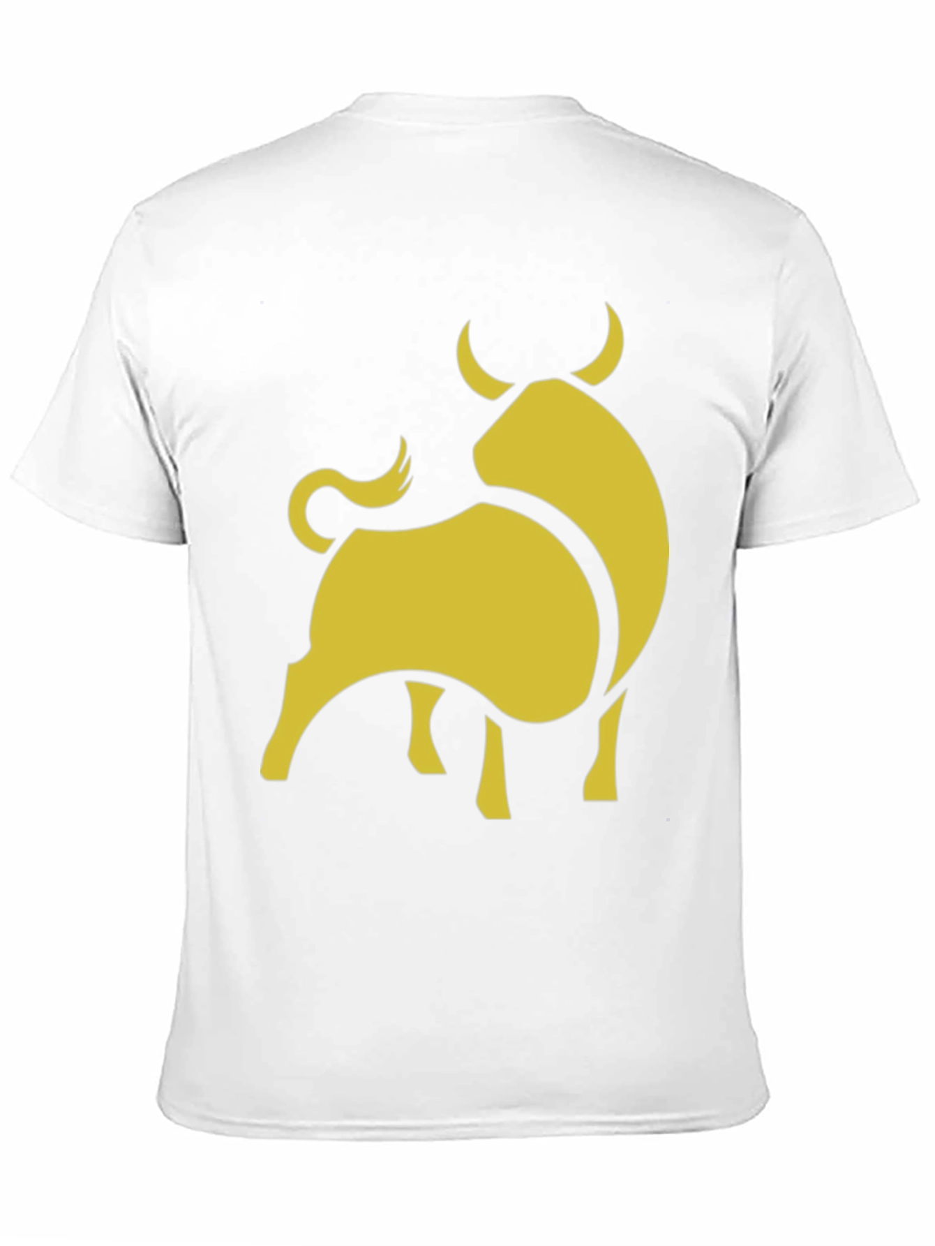 Stylish Black Tee with Gold Bull Graphic