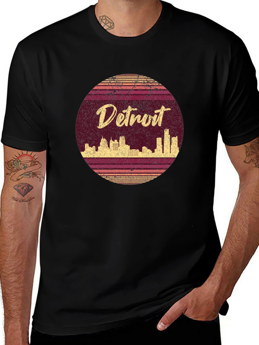 Retro Detroit Skyline T-Shirt