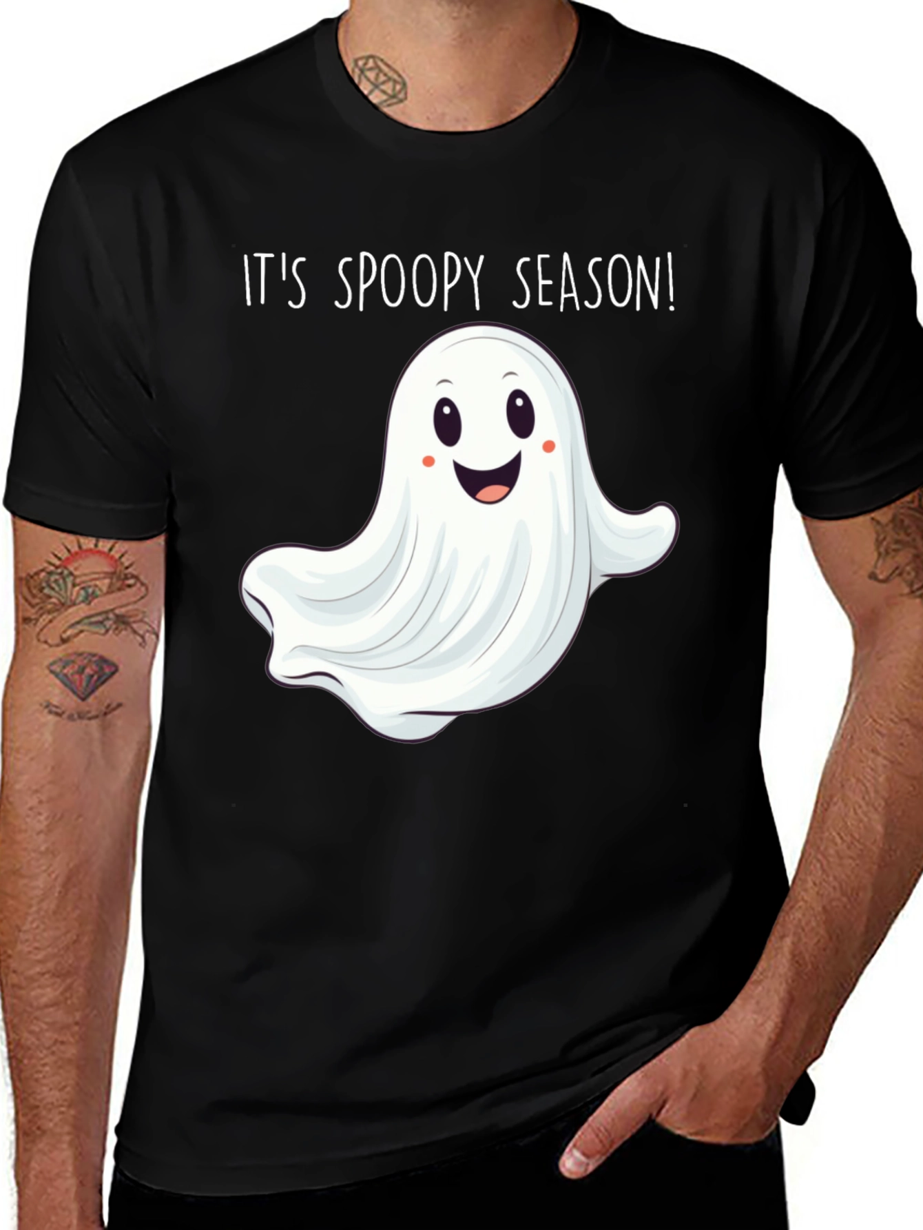 Spoopy Season Ghost T-Shirt - Halloween Graphic Tee