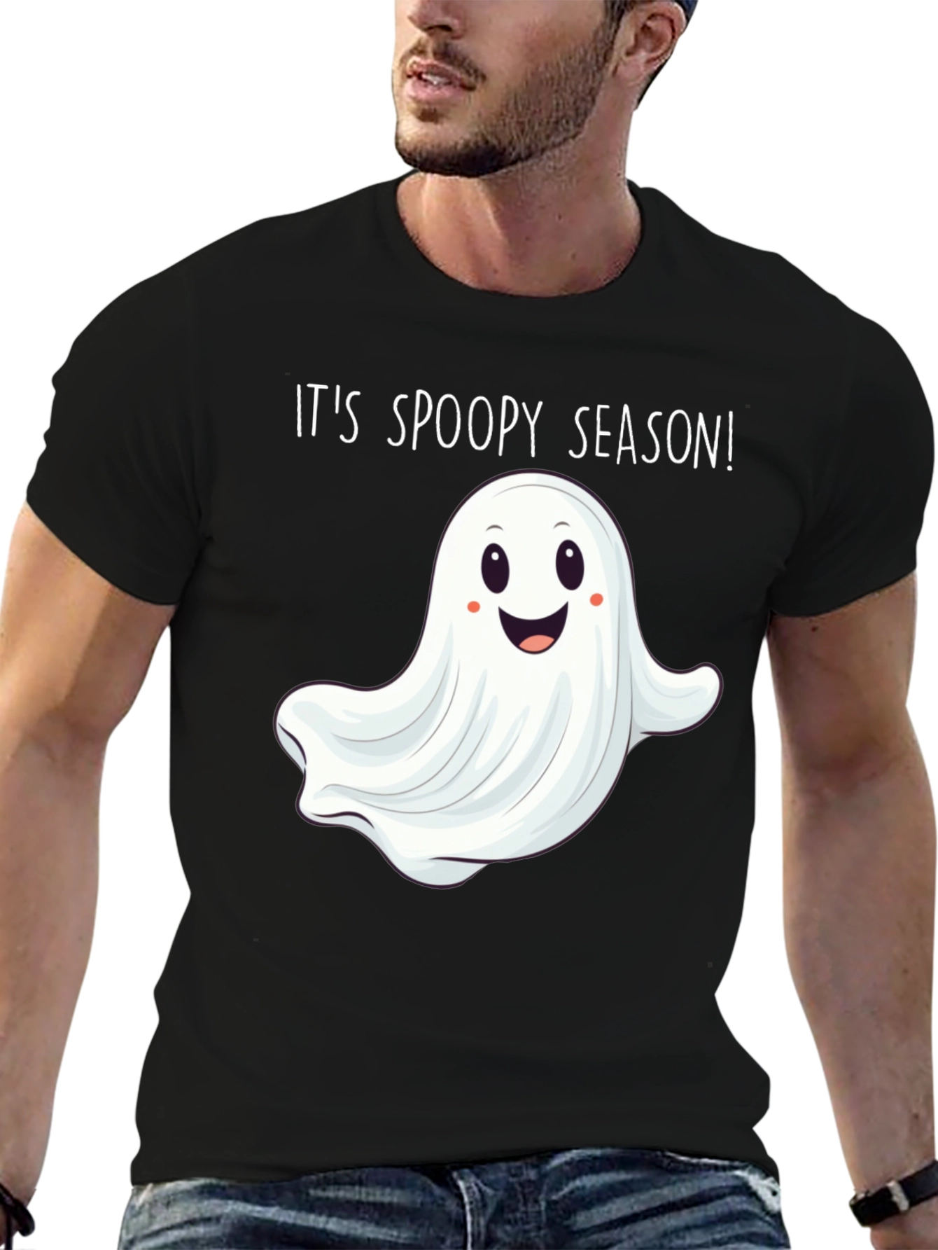 Spoopy Season Ghost T-Shirt - Halloween Graphic Tee