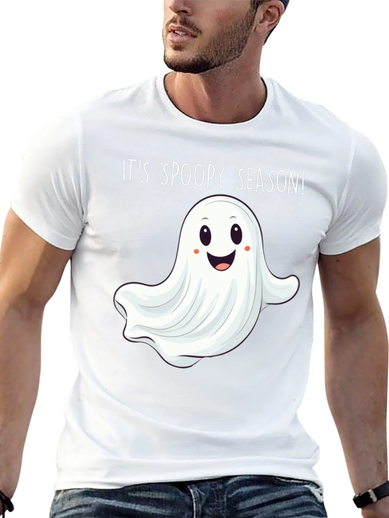 Spoopy Season Ghost T-Shirt - Halloween Graphic Tee