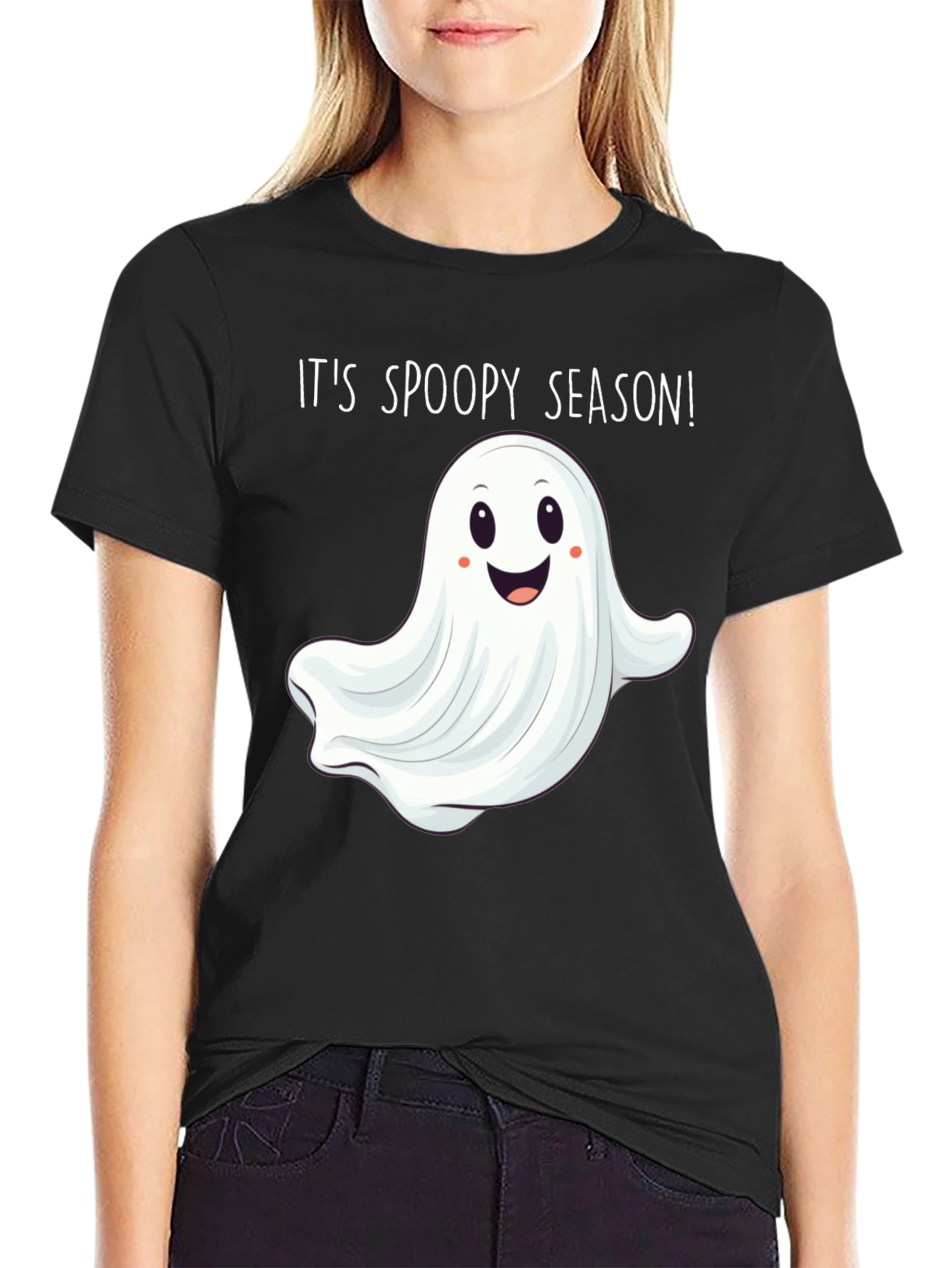 Spoopy Season Ghost T-Shirt - Halloween Graphic Tee