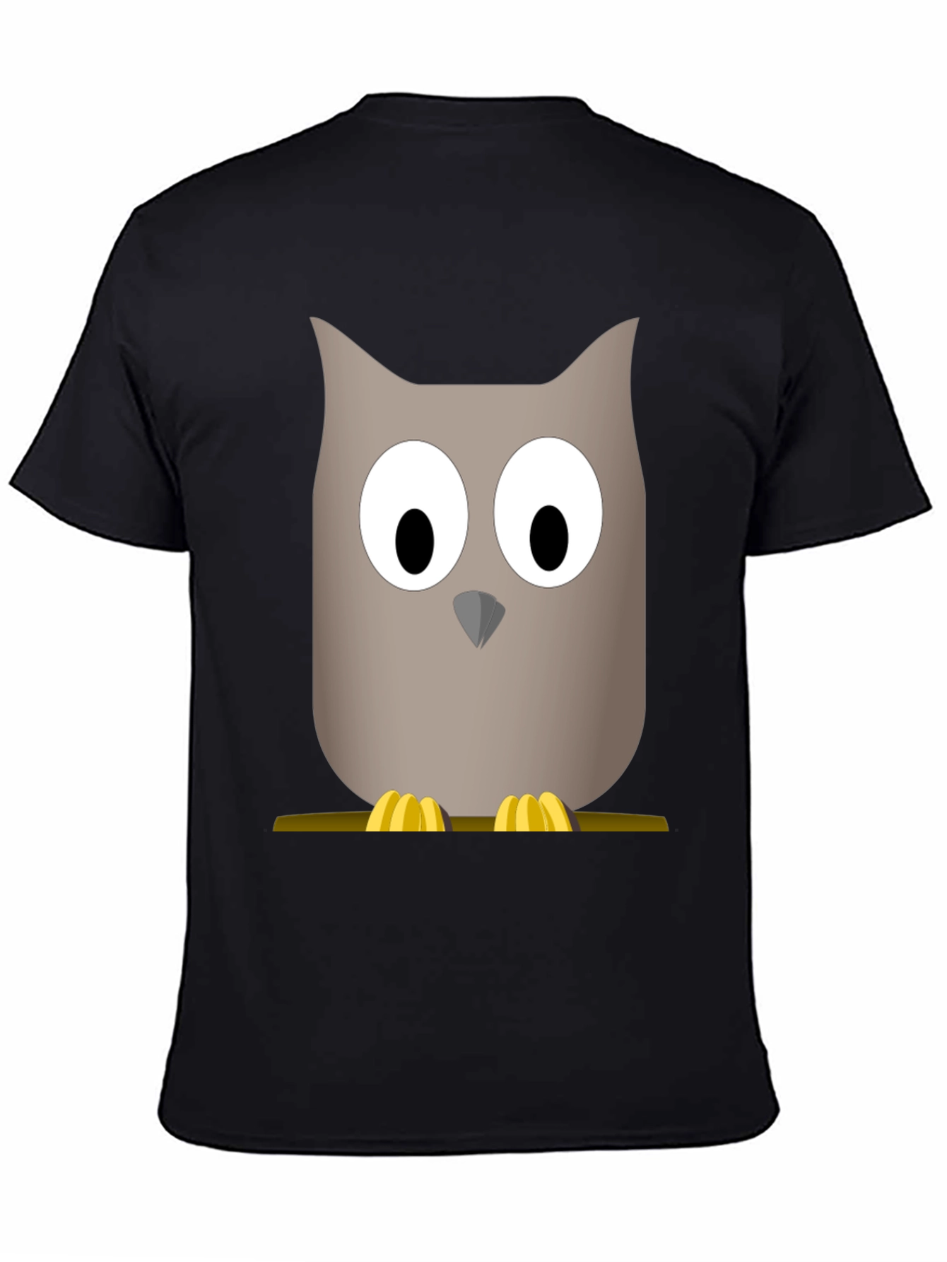 Cartoon Owl Graphic Tee - Mens Black T-Shirt