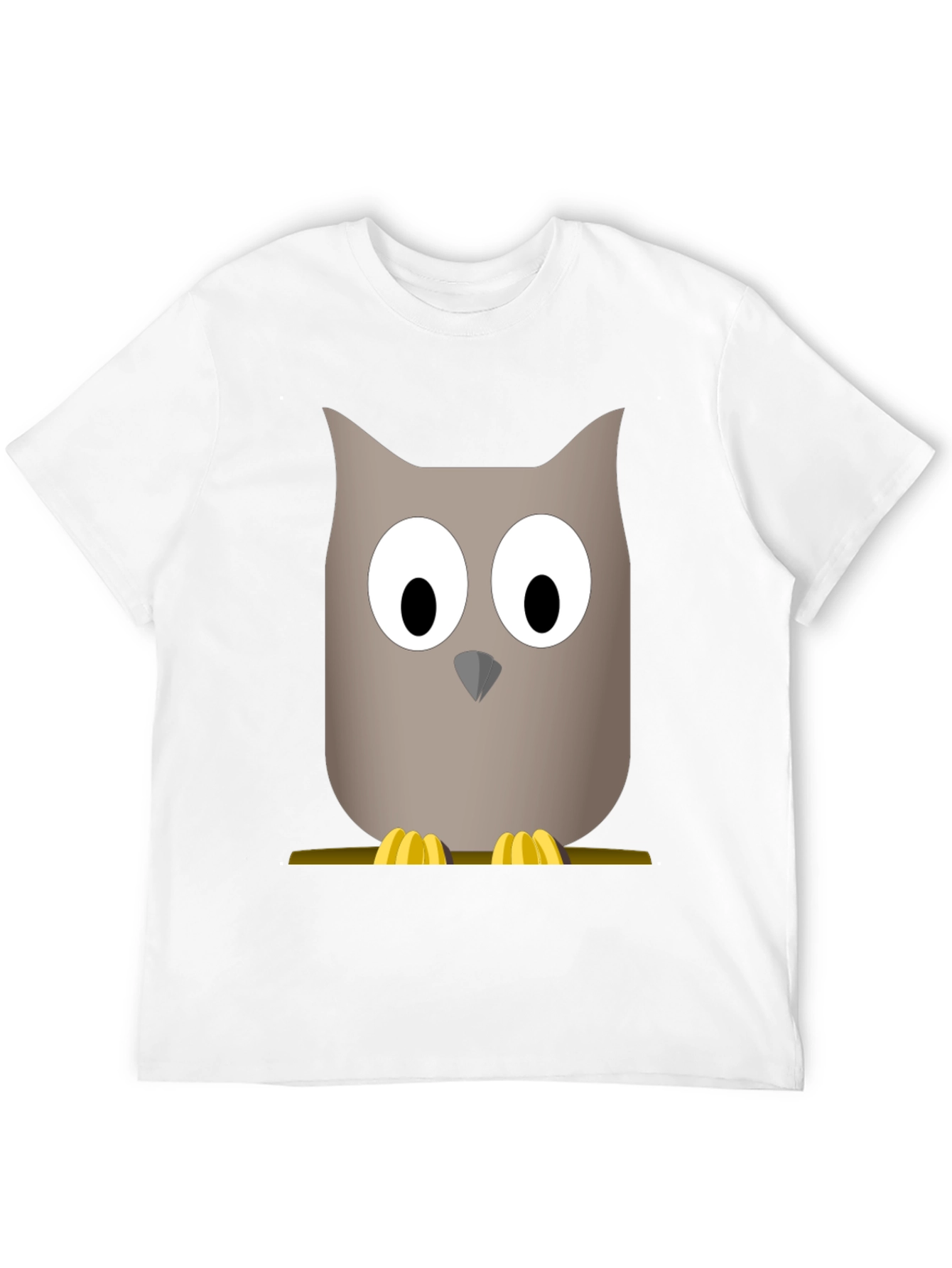 Cartoon Owl Graphic Tee - Mens Black T-Shirt