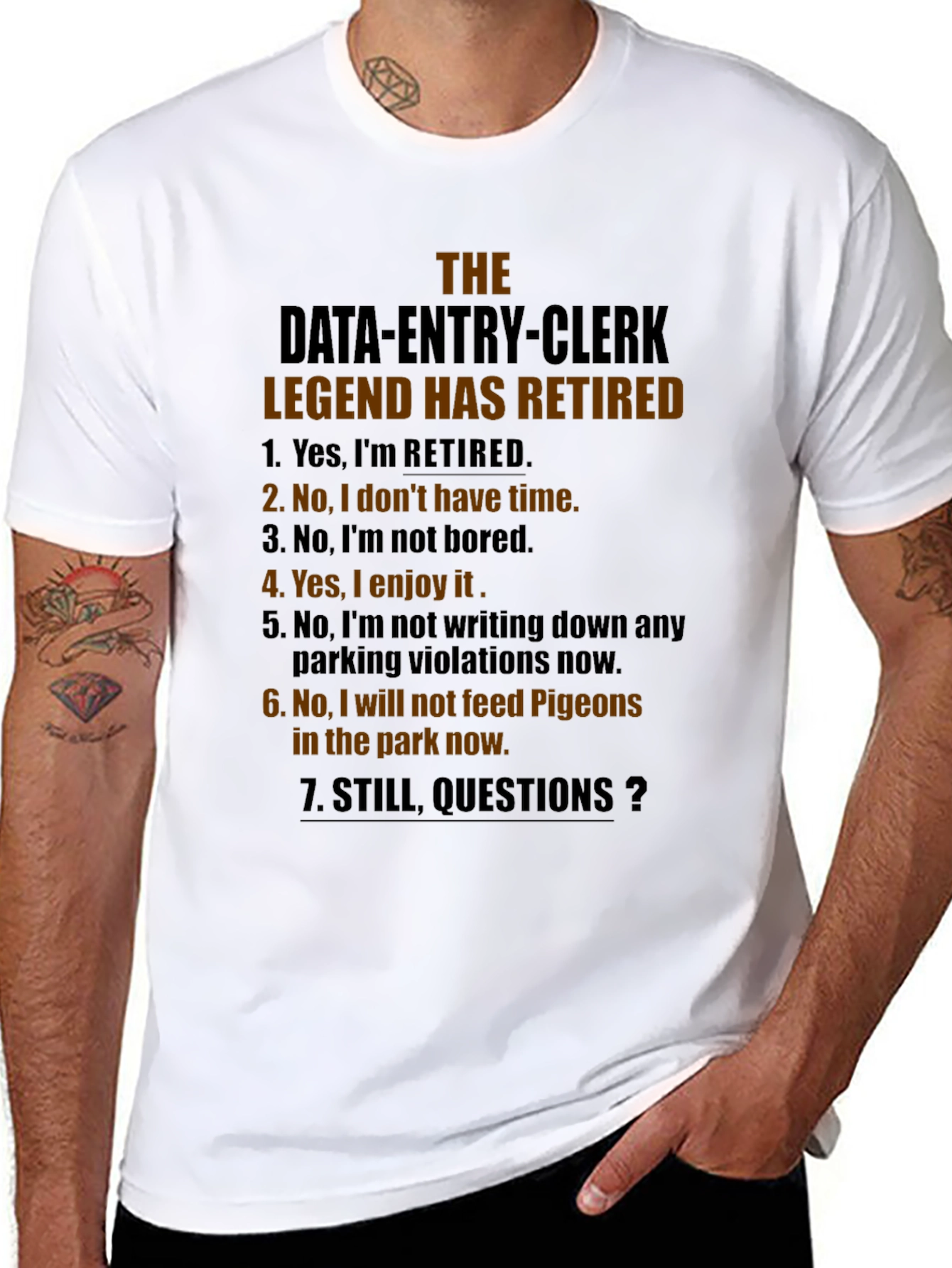 Retired Data Entry Clerk Legend T-Shirt