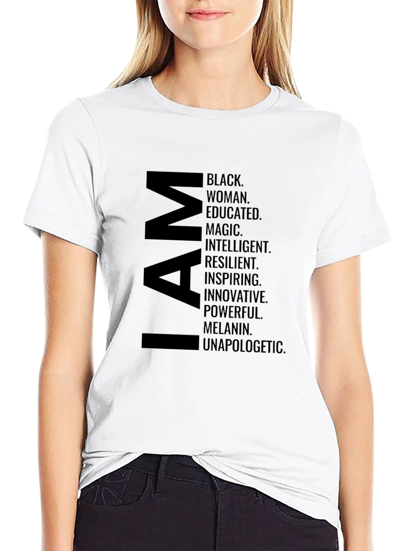I AM Black Woman Graphic T-Shirt