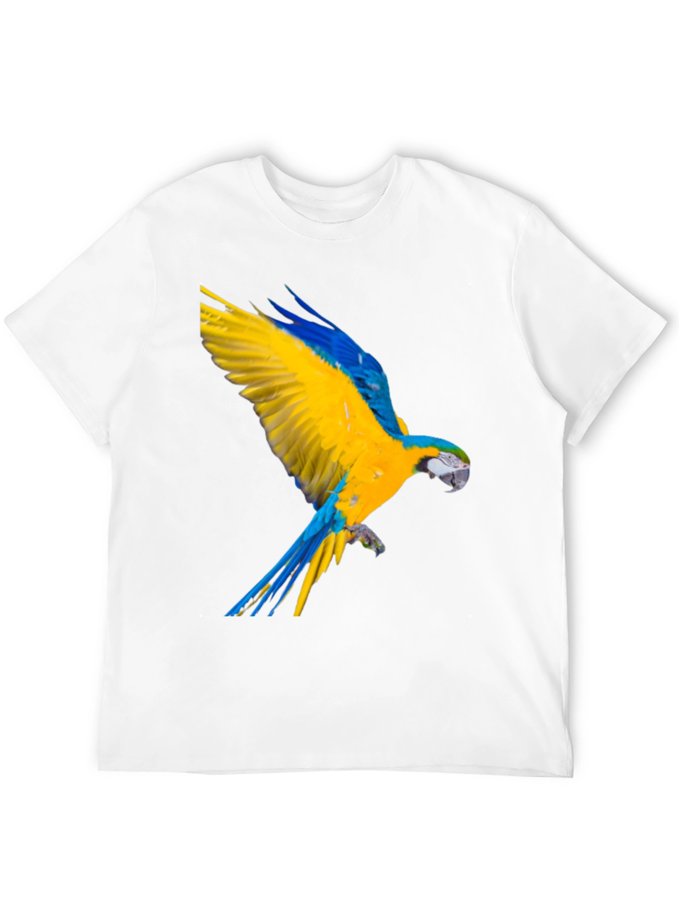 Macaw Parrot Graphic Black T-Shirt