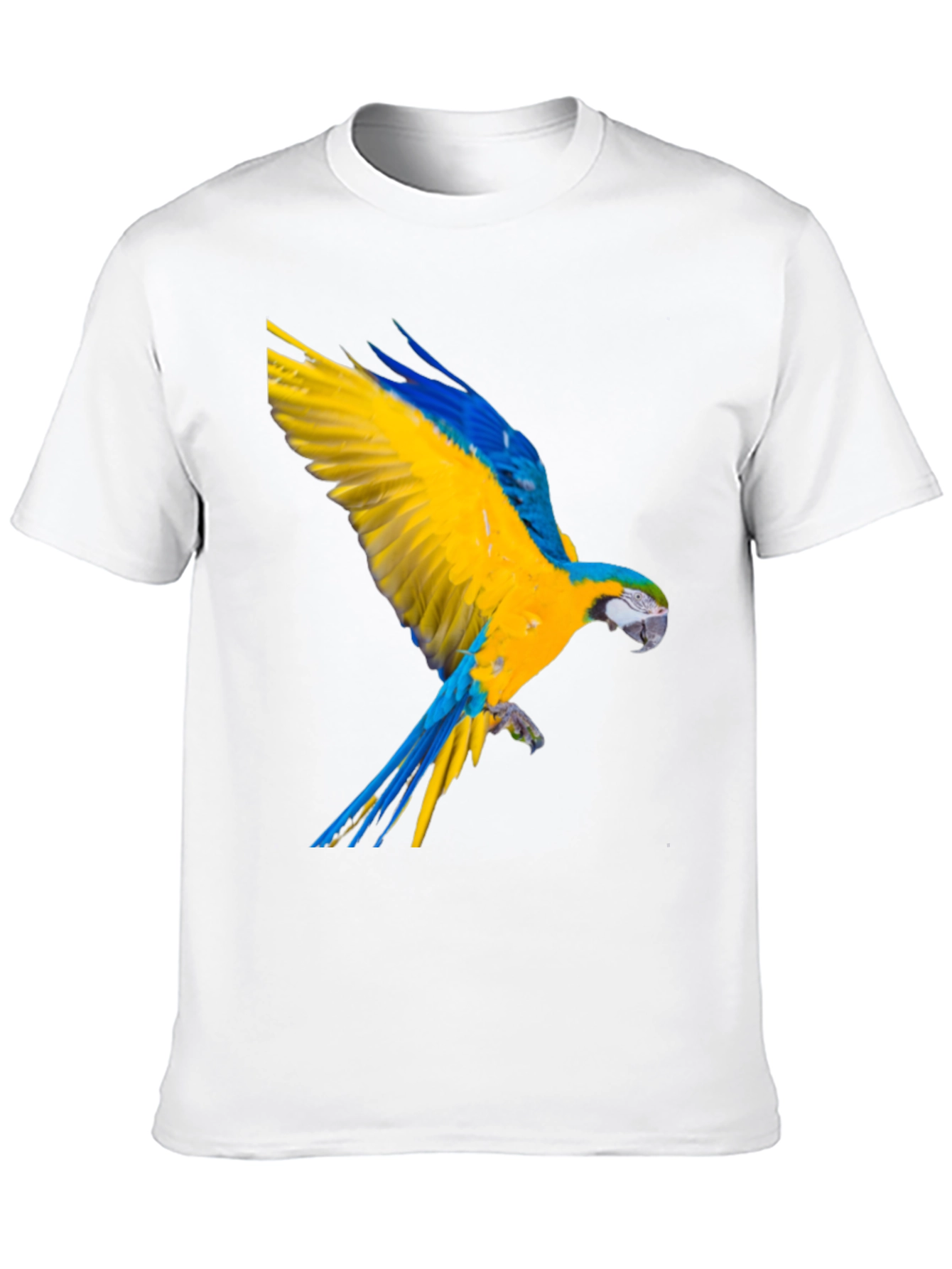 Macaw Parrot Graphic Black T-Shirt