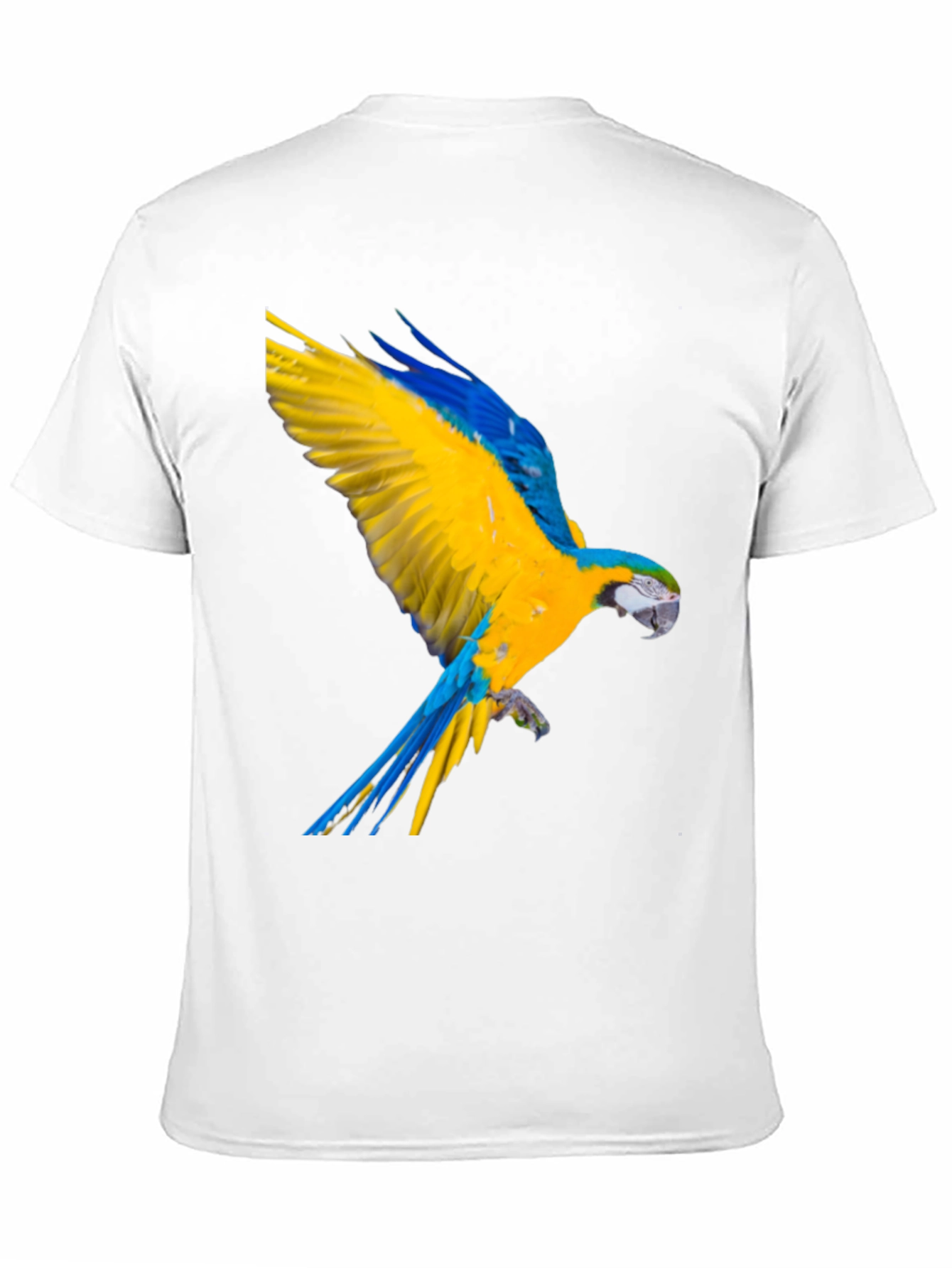 Macaw Parrot Graphic Black T-Shirt