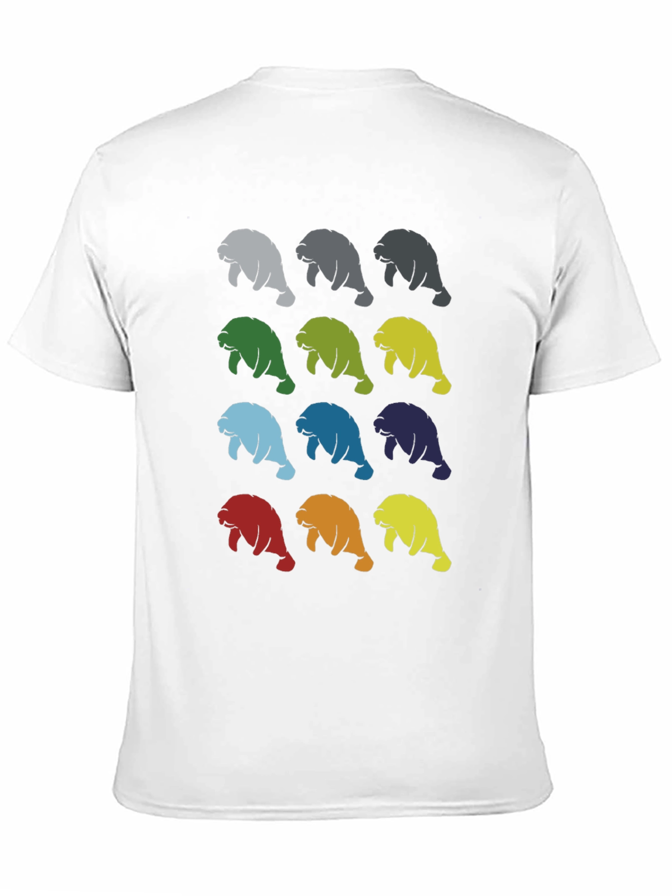 Colorful Manatee Pattern T-Shirt
