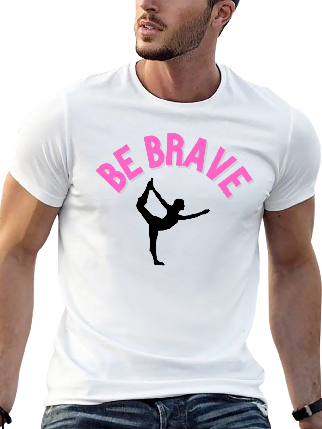 Be Brave Yoga T-Shirt - Black