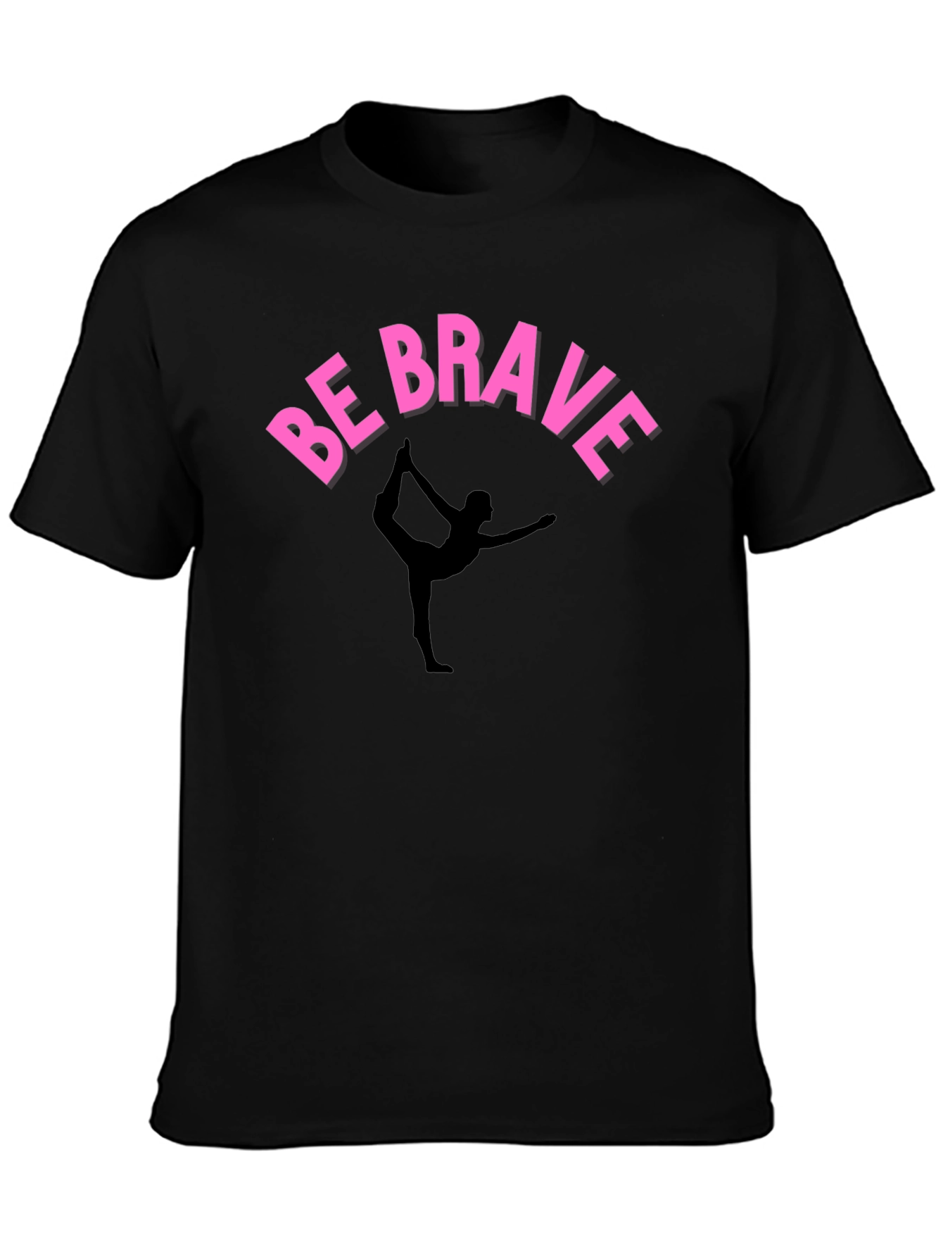 Be Brave Yoga T-Shirt - Black