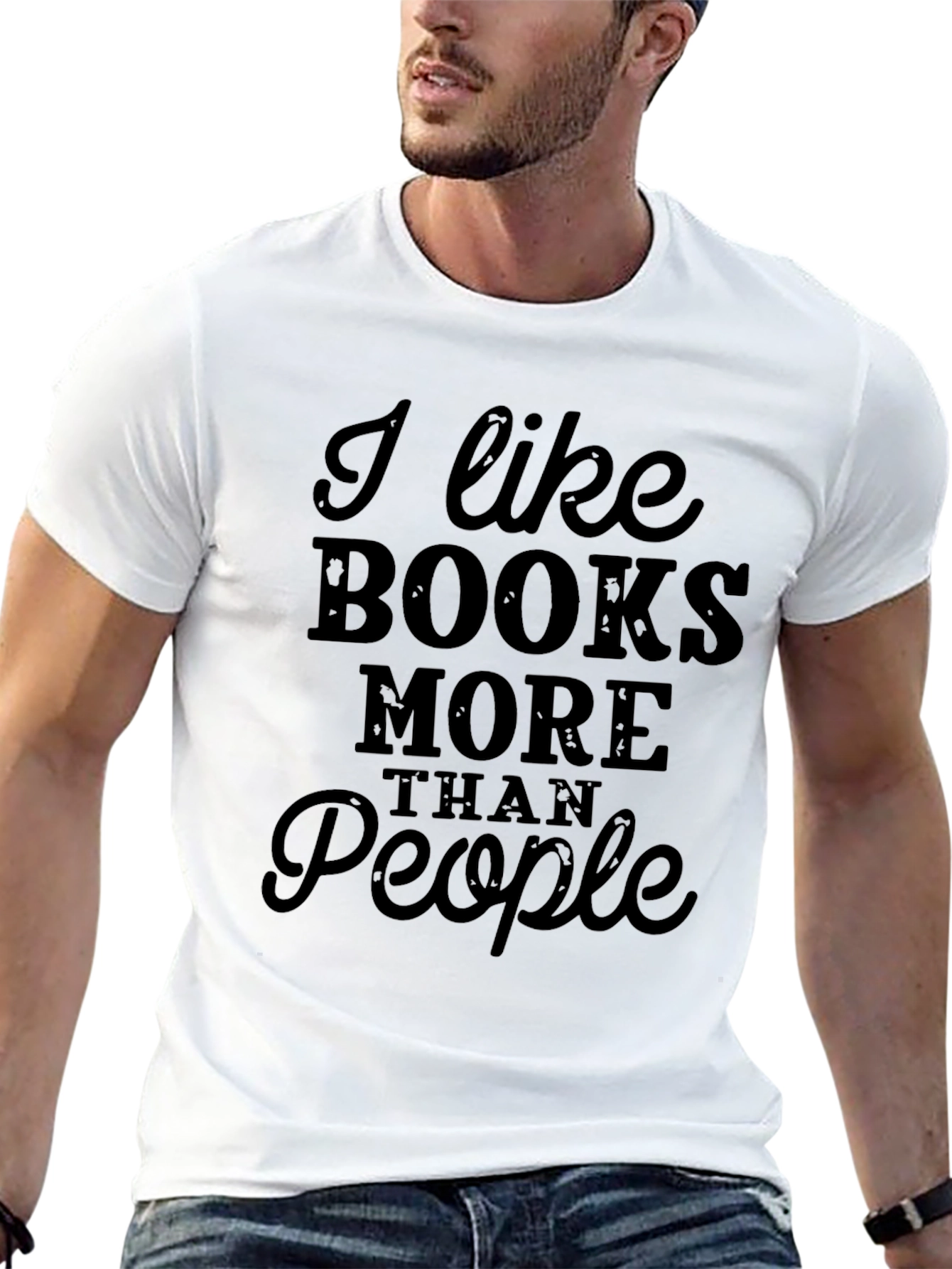 I Like Books More Than People Tee
