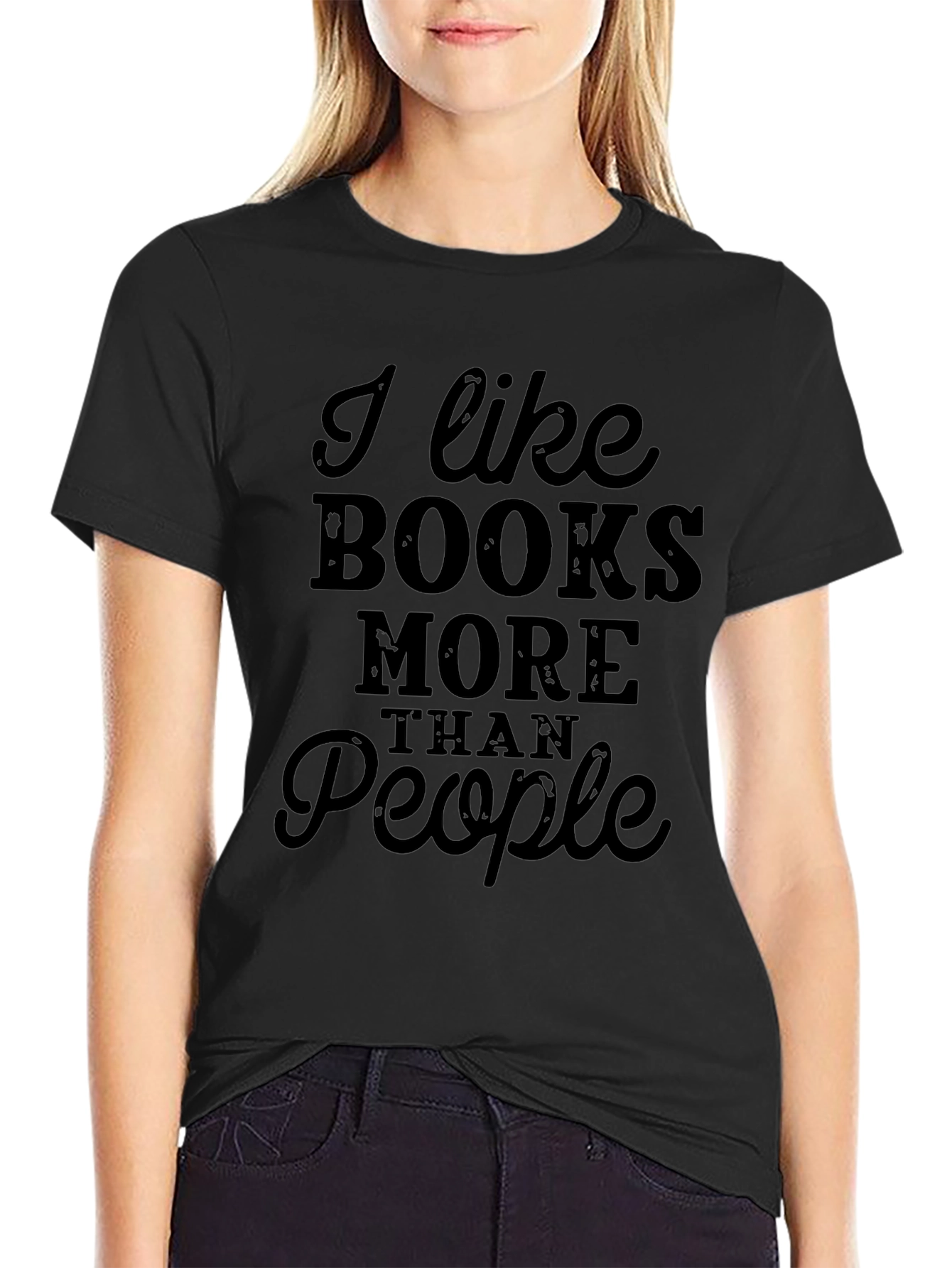 I Like Books More Than People Tee