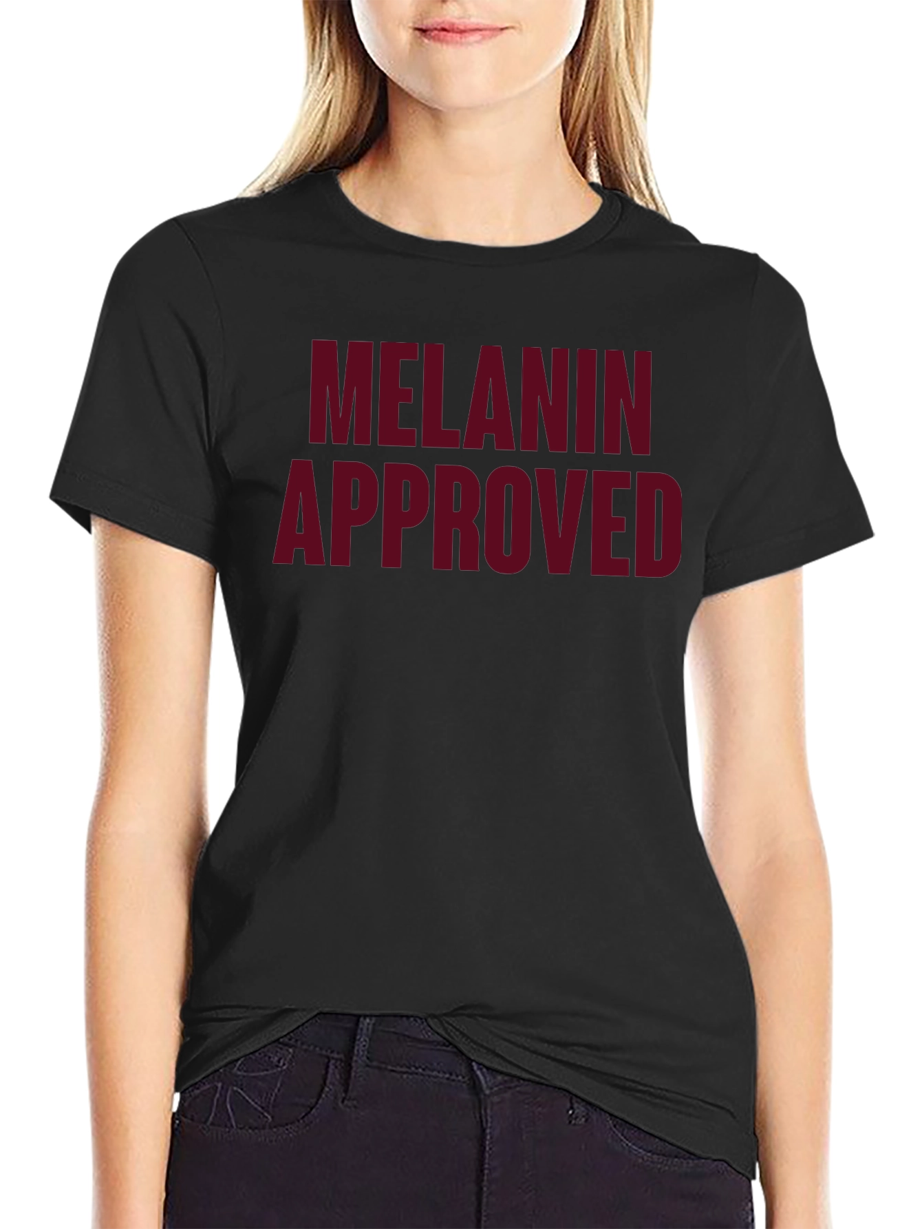 Melanin Approved Graphic T-Shirt - Casual Black Tee