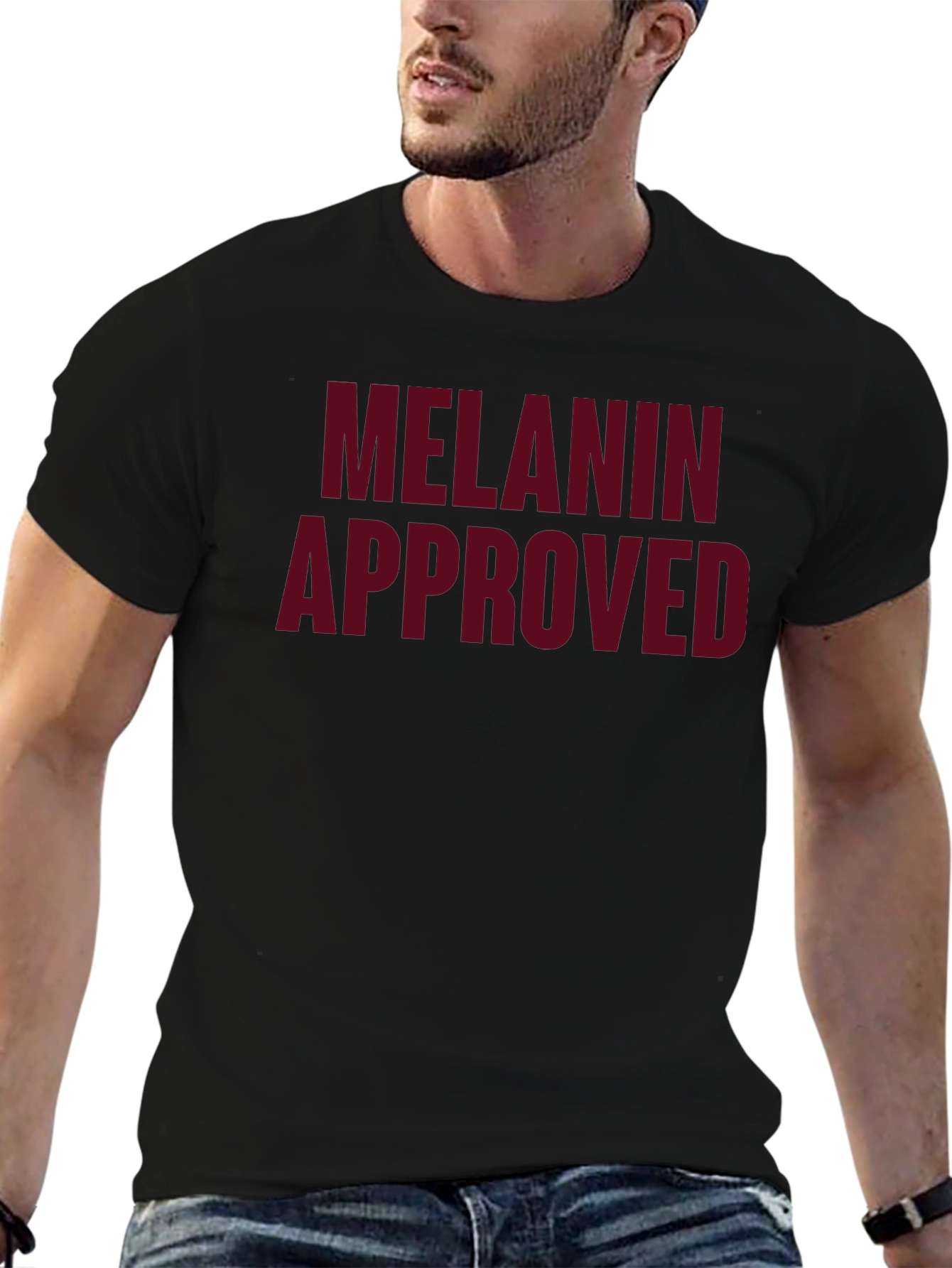 Melanin Approved Graphic T-Shirt - Casual Black Tee