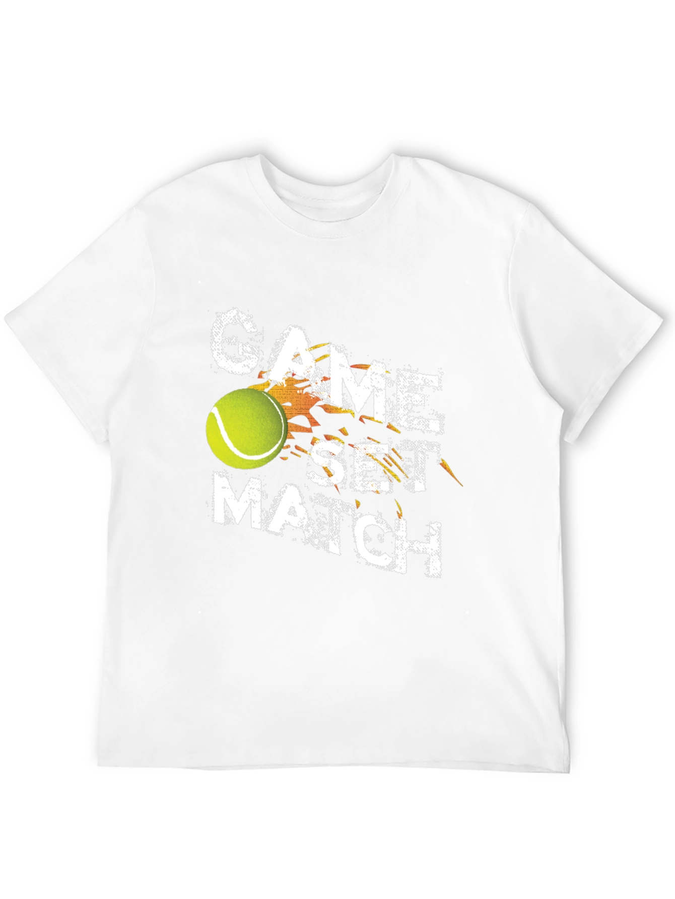 Game Set Match Tennis Graphic T-Shirt - Black