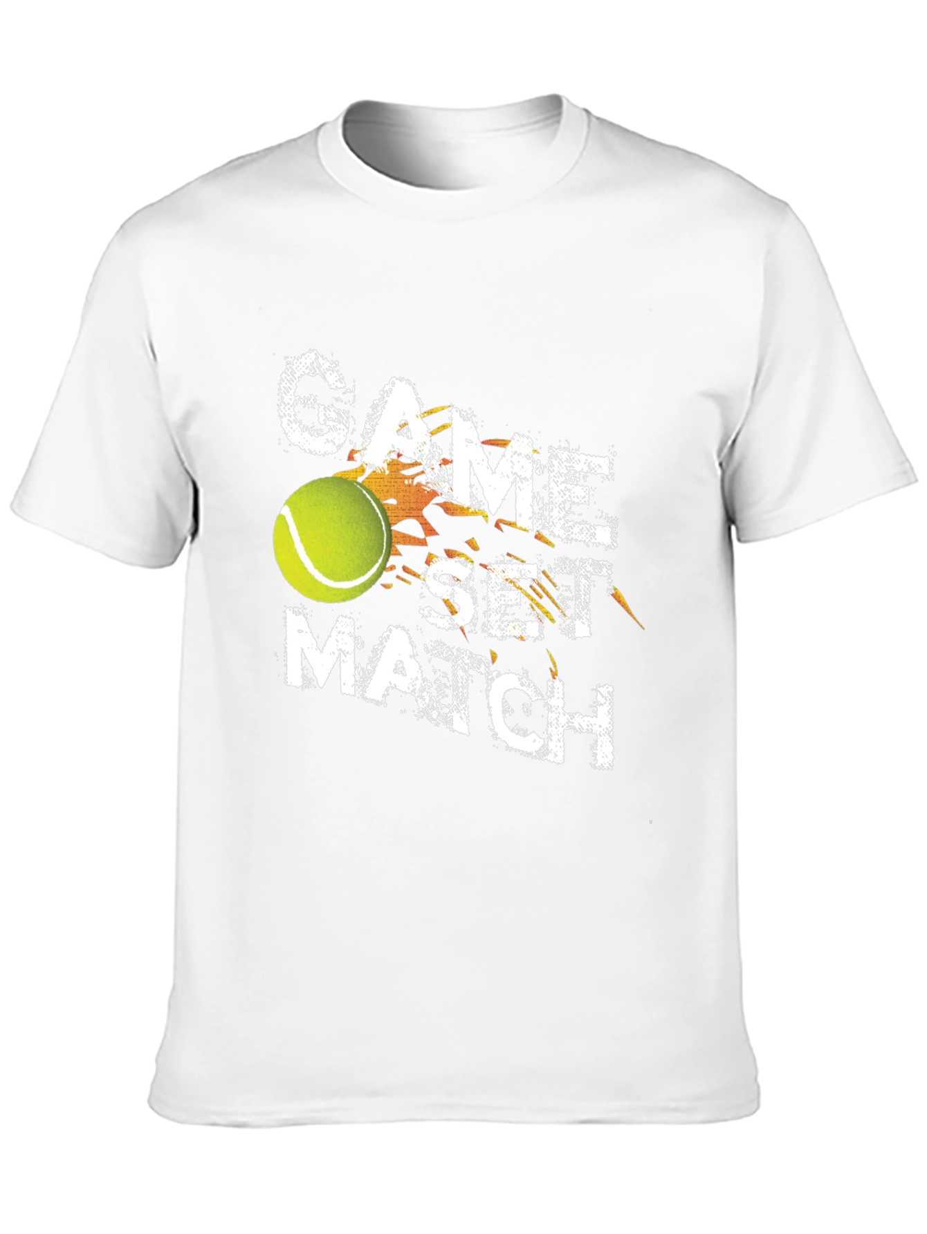 Game Set Match Tennis Graphic T-Shirt - Black