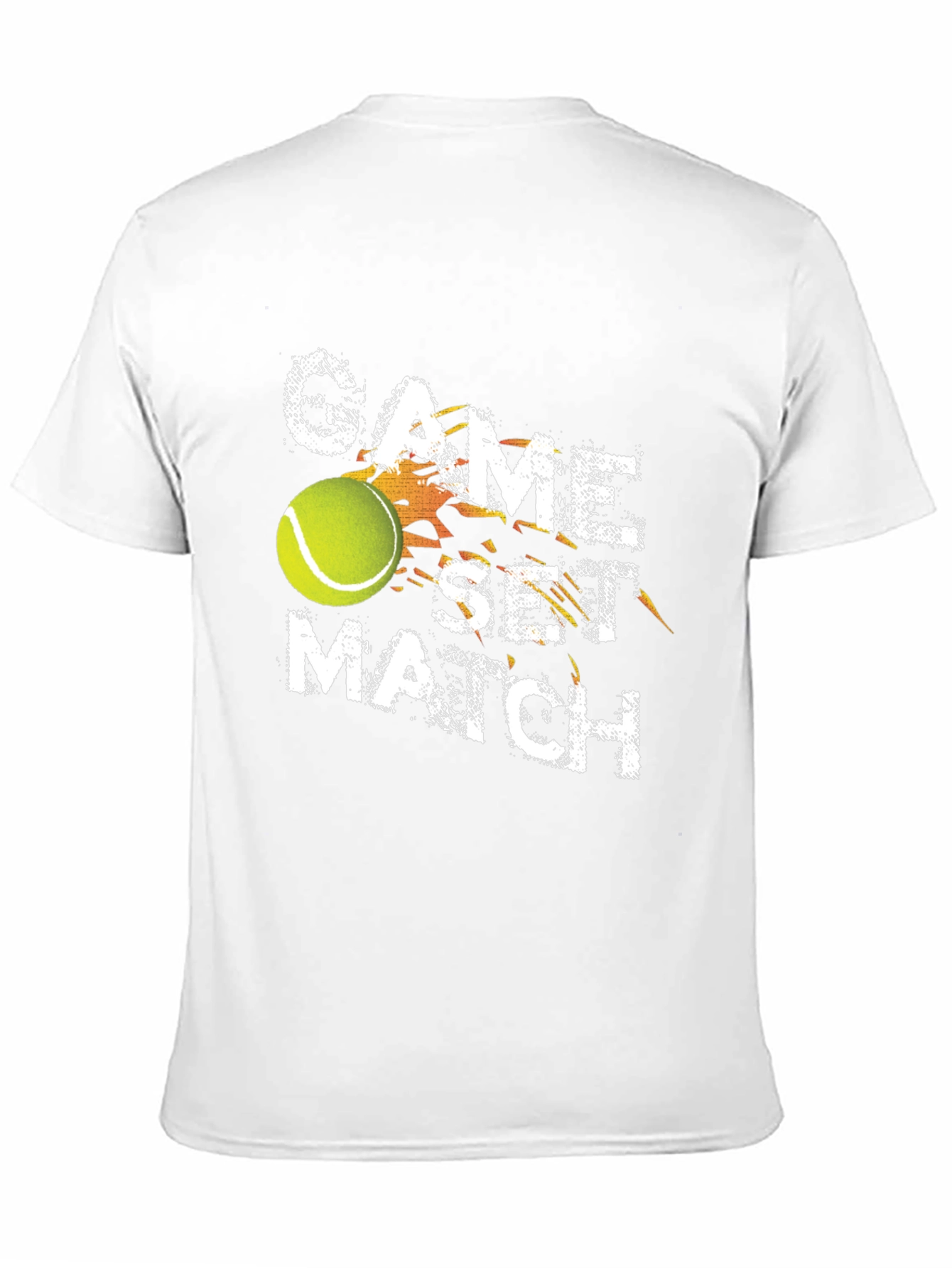 Game Set Match Tennis Graphic T-Shirt - Black