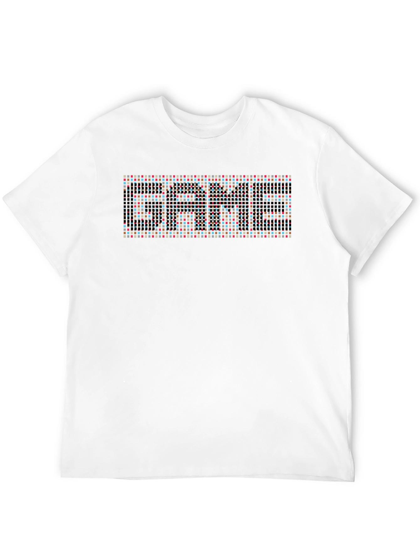 Pixelated Word Art Black T-Shirt